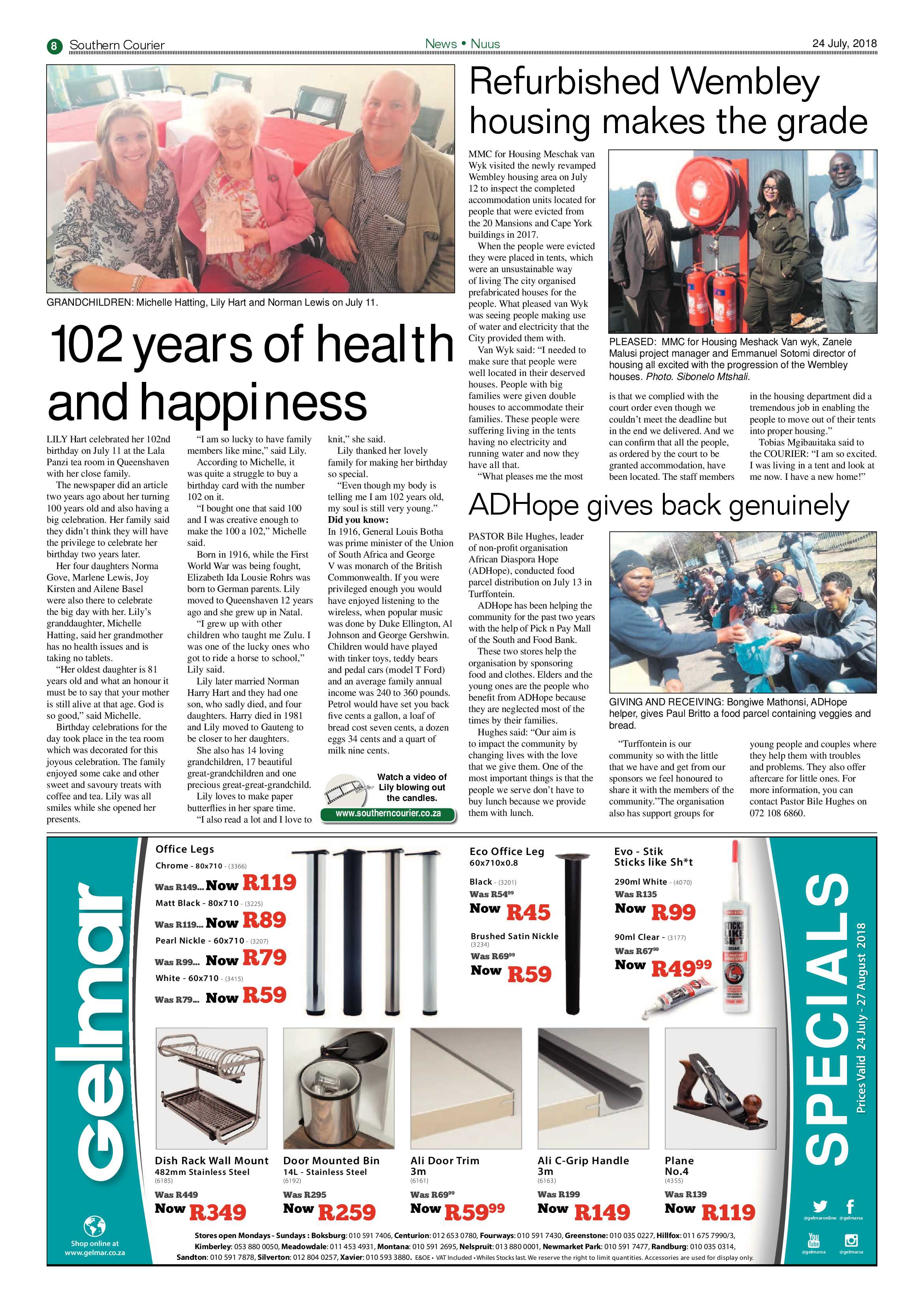 Southern Courier 24 July 2018 page 8