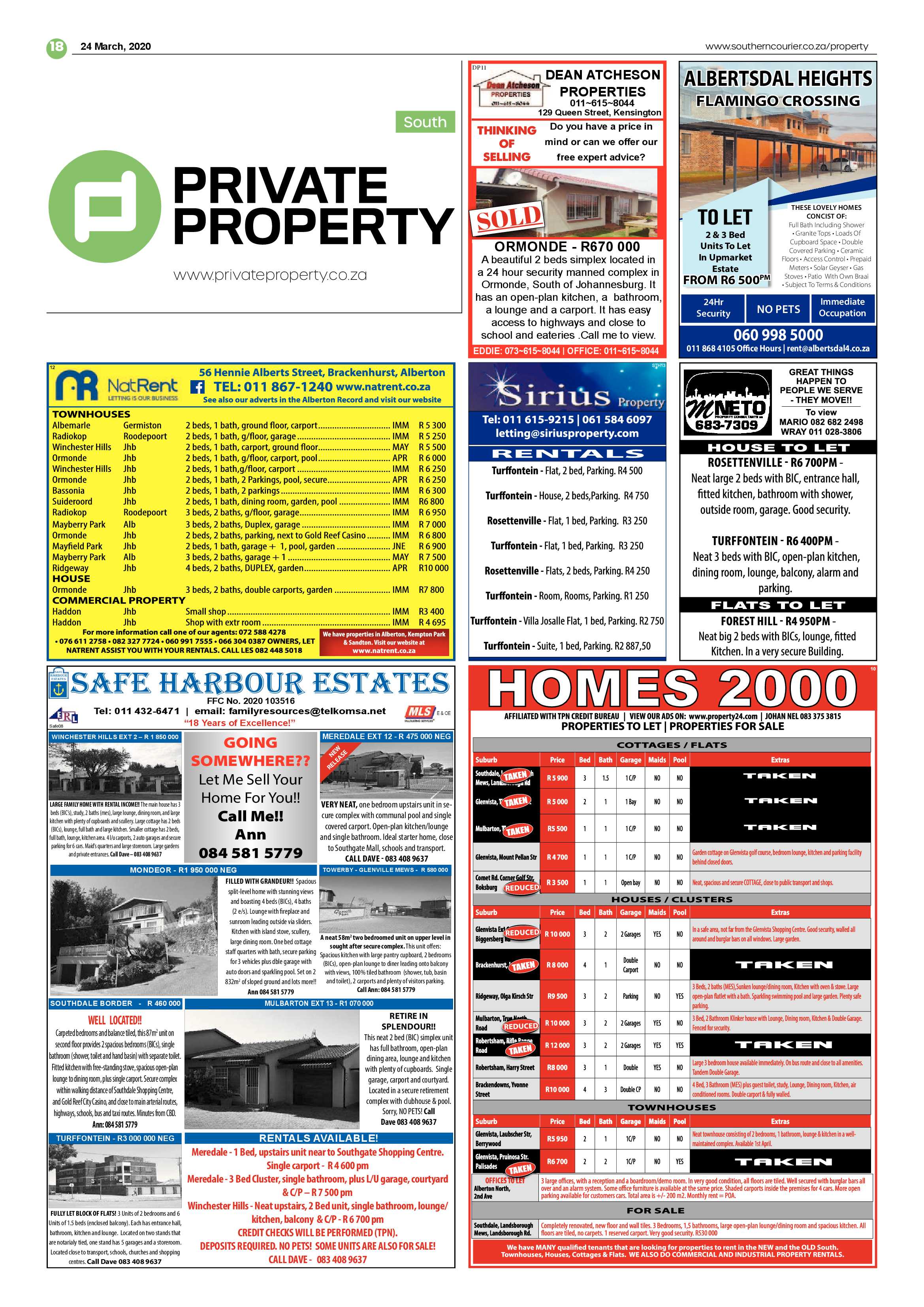 Southern Courier 24 March 2020 page 18