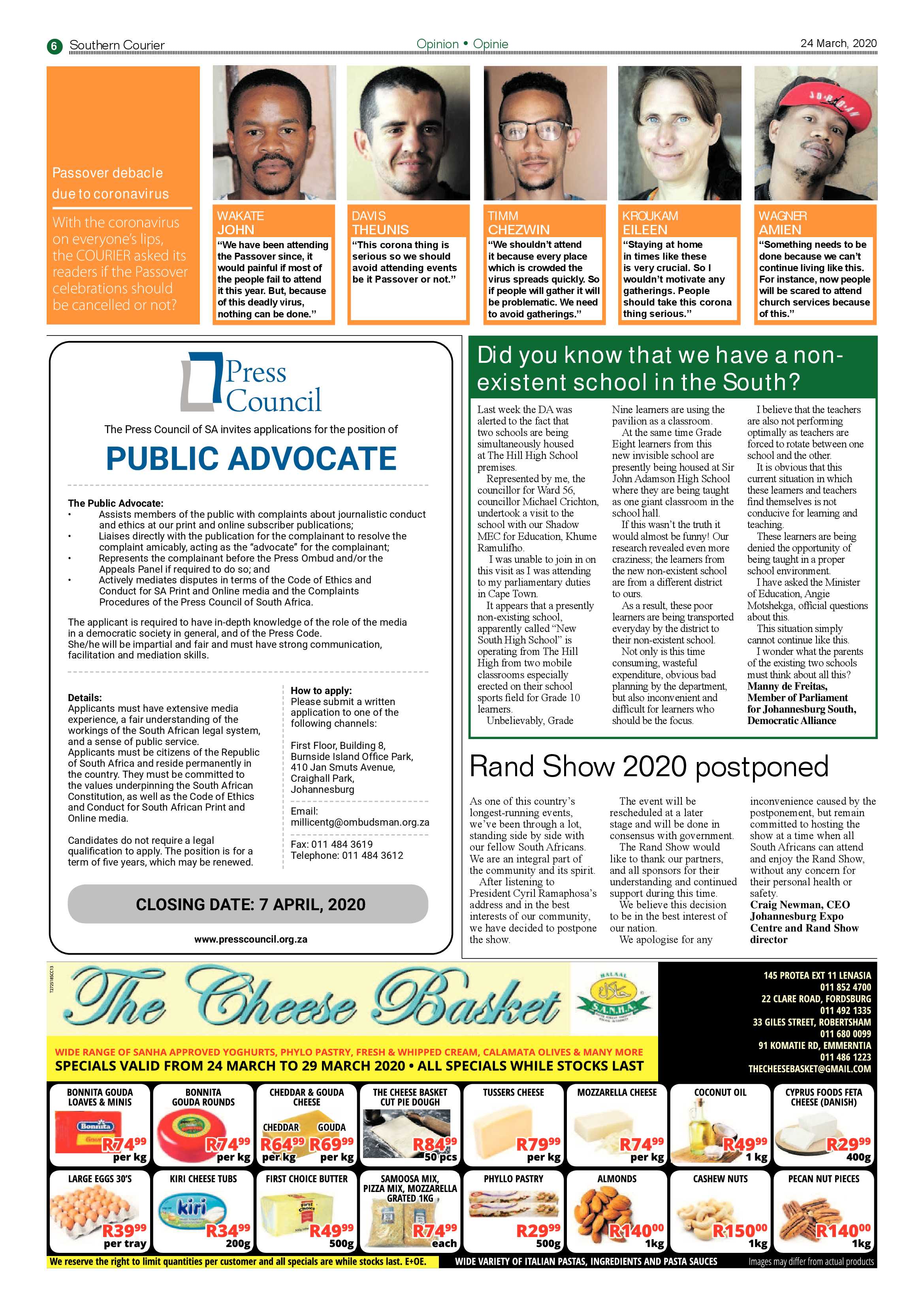 Southern Courier 24 March 2020 page 6