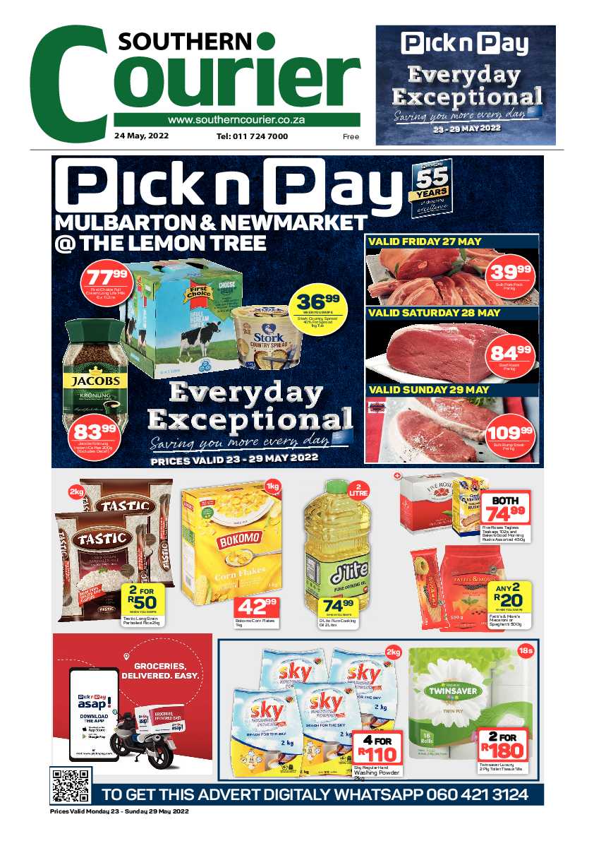 Southern Courier 24 May 2022 page 1