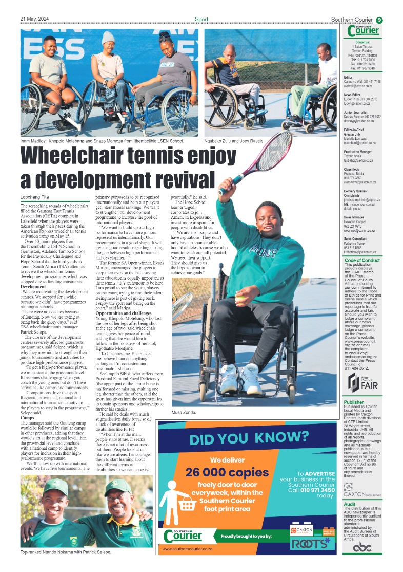Southern Courier 24 May 2024 page 11