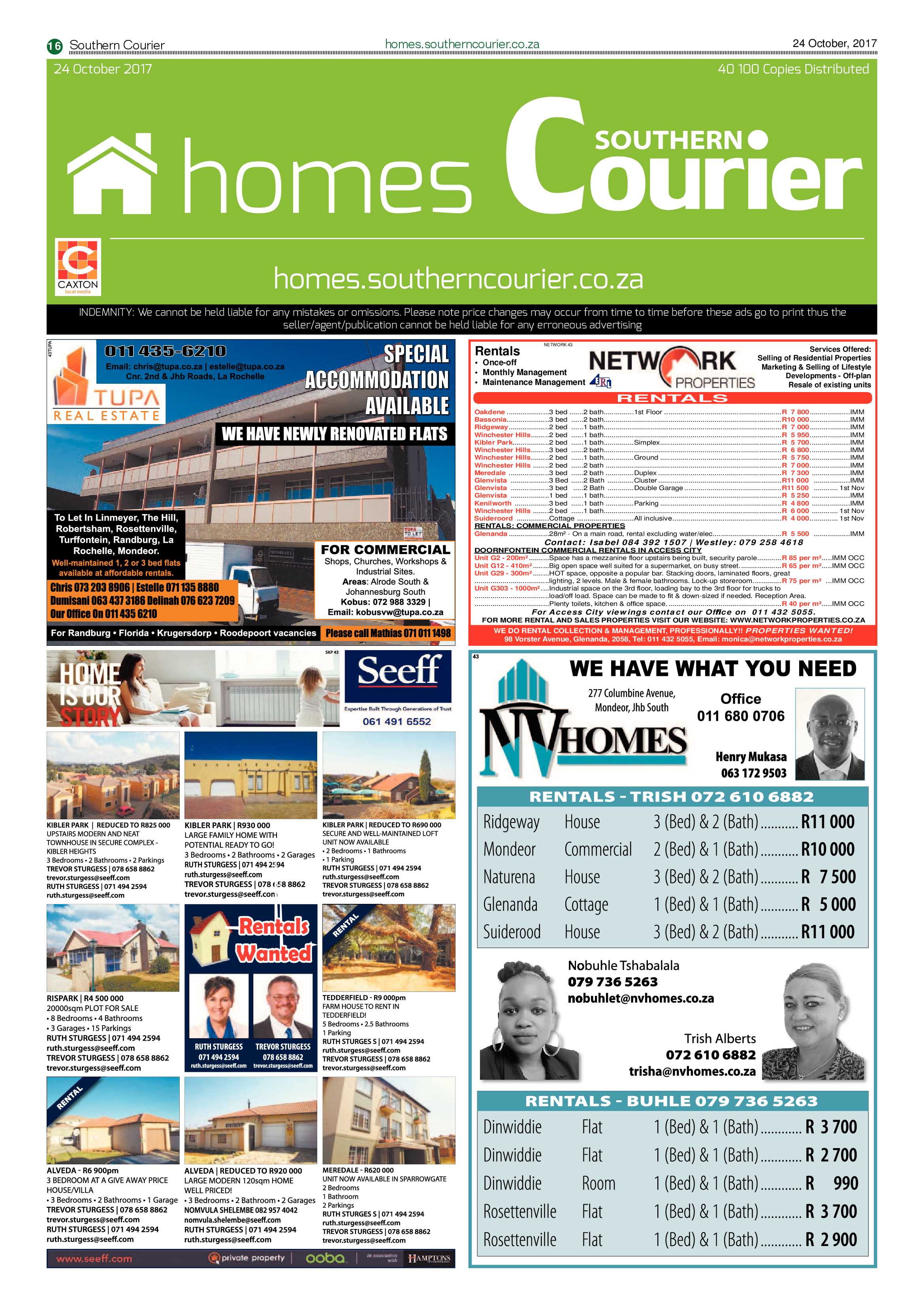 Southern Courier 24 October 2017 page 16