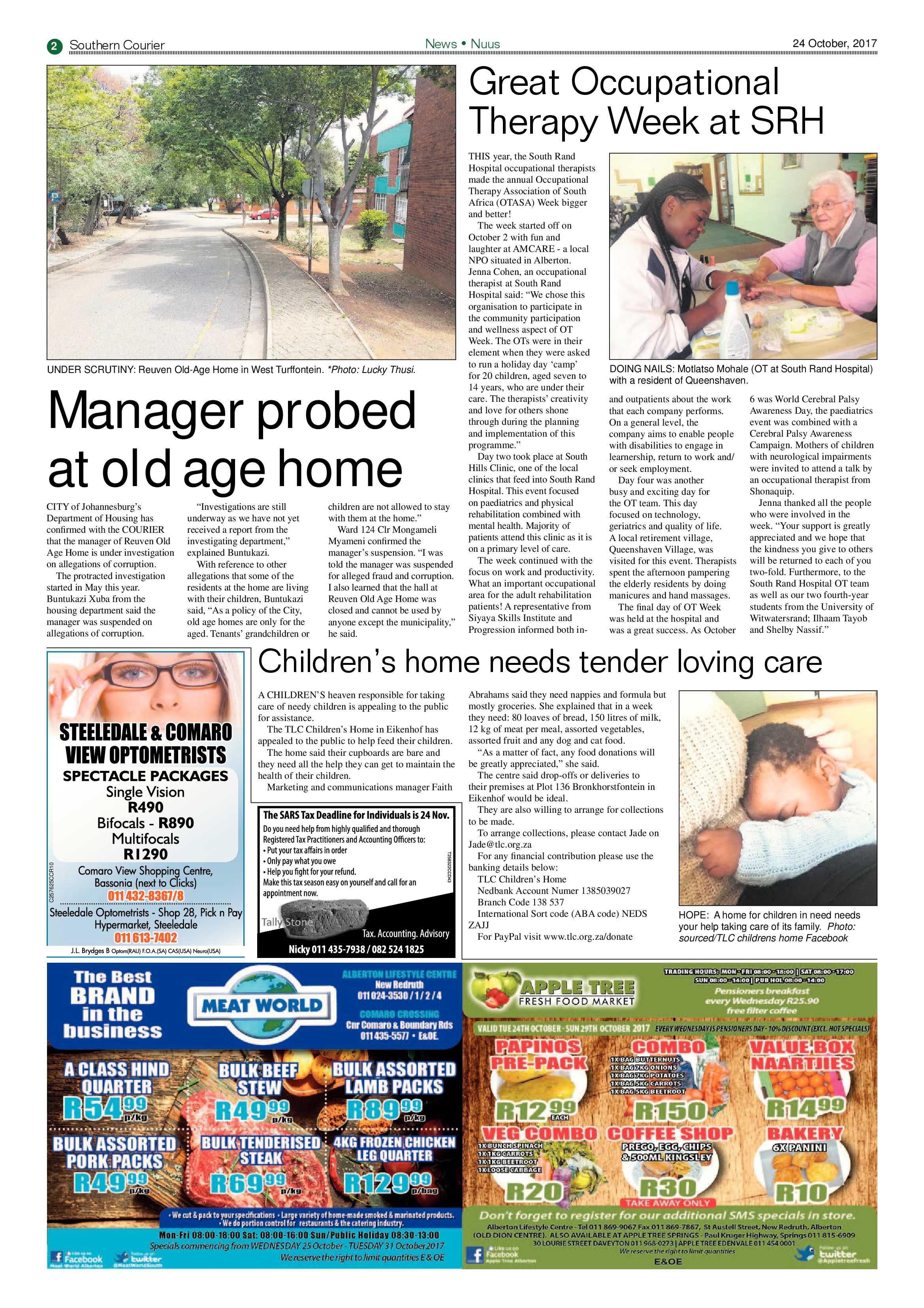 Southern Courier 24 October 2017 page 2