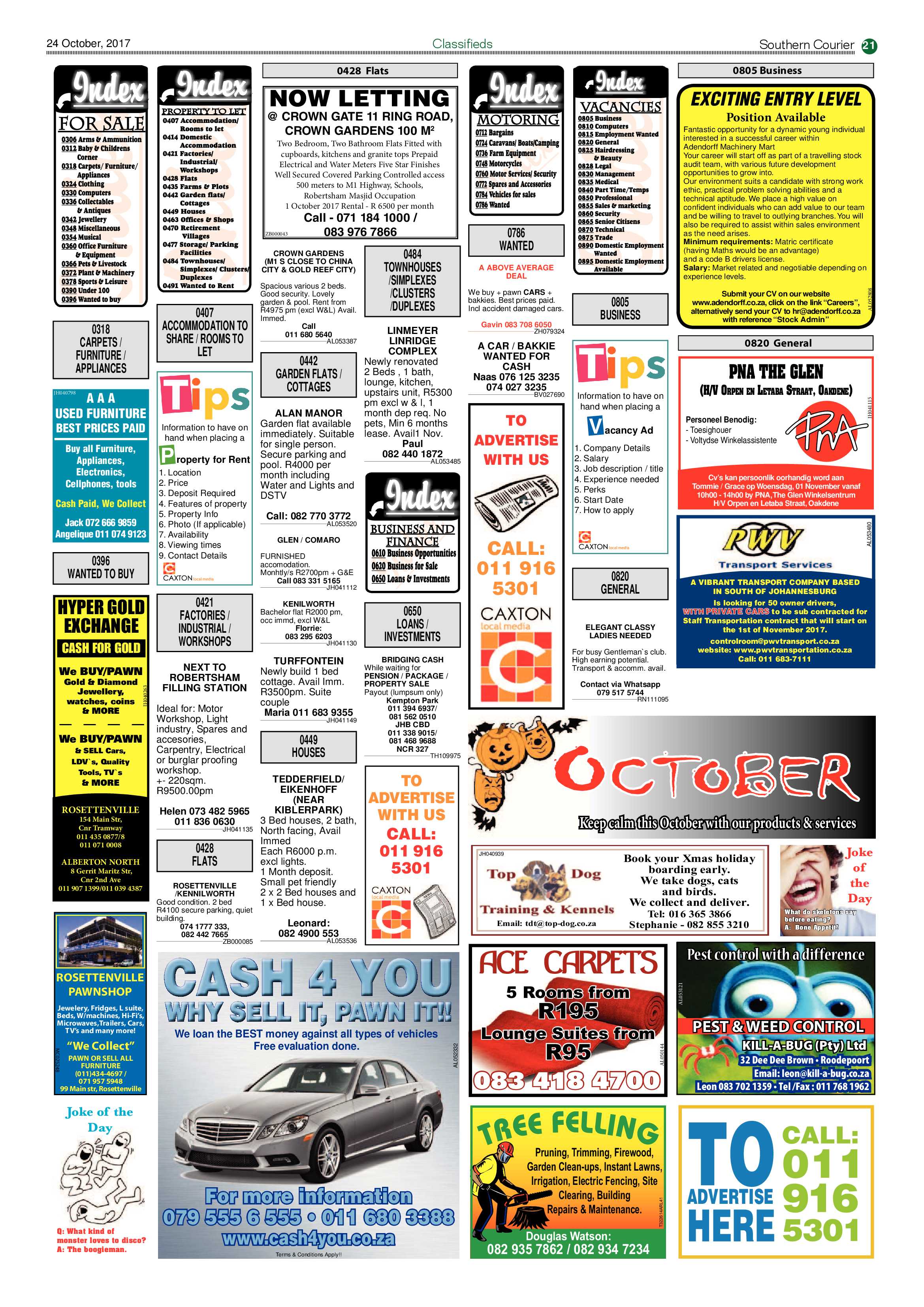 Southern Courier 24 October 2017 page 21