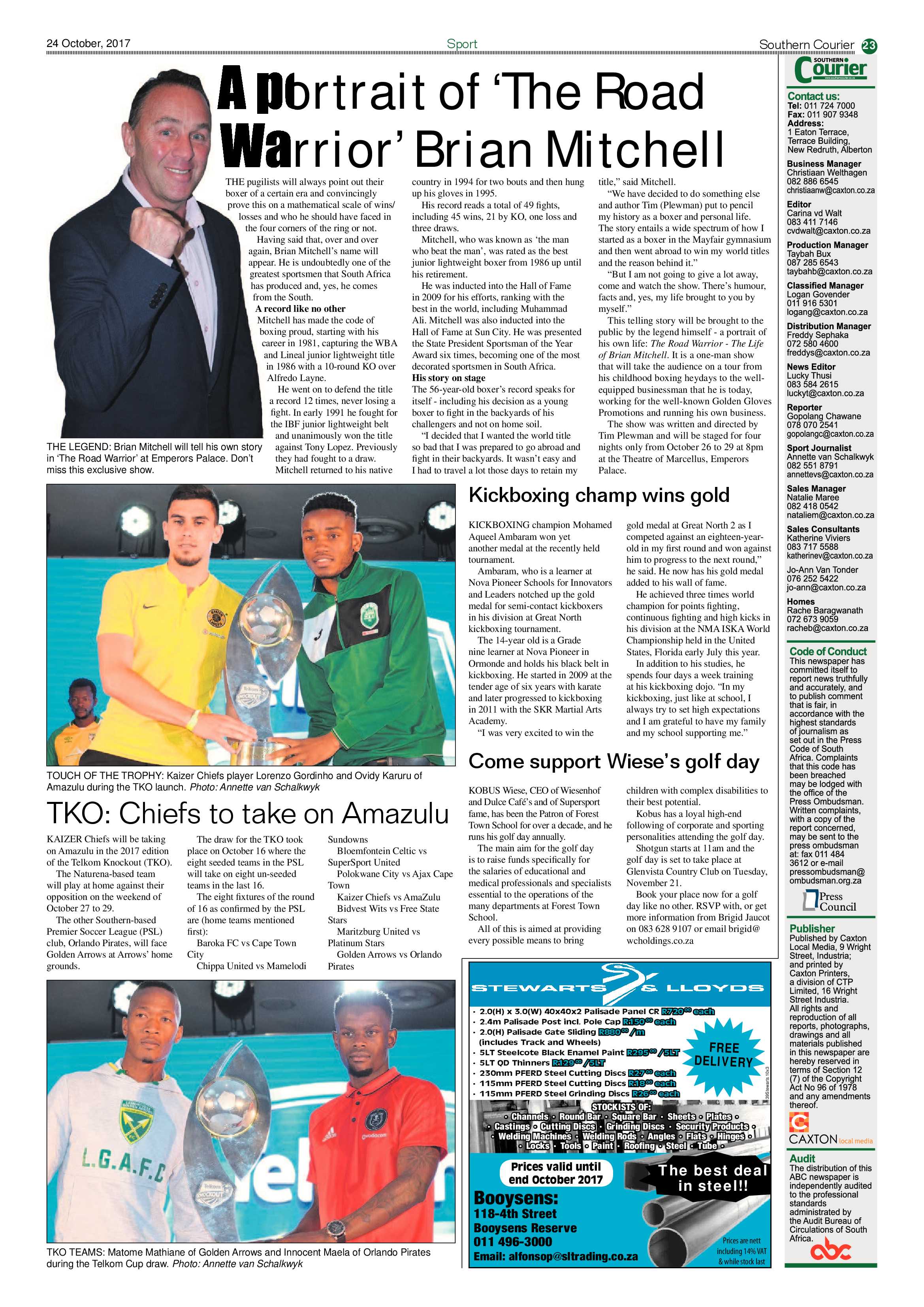 Southern Courier 24 October 2017 page 23