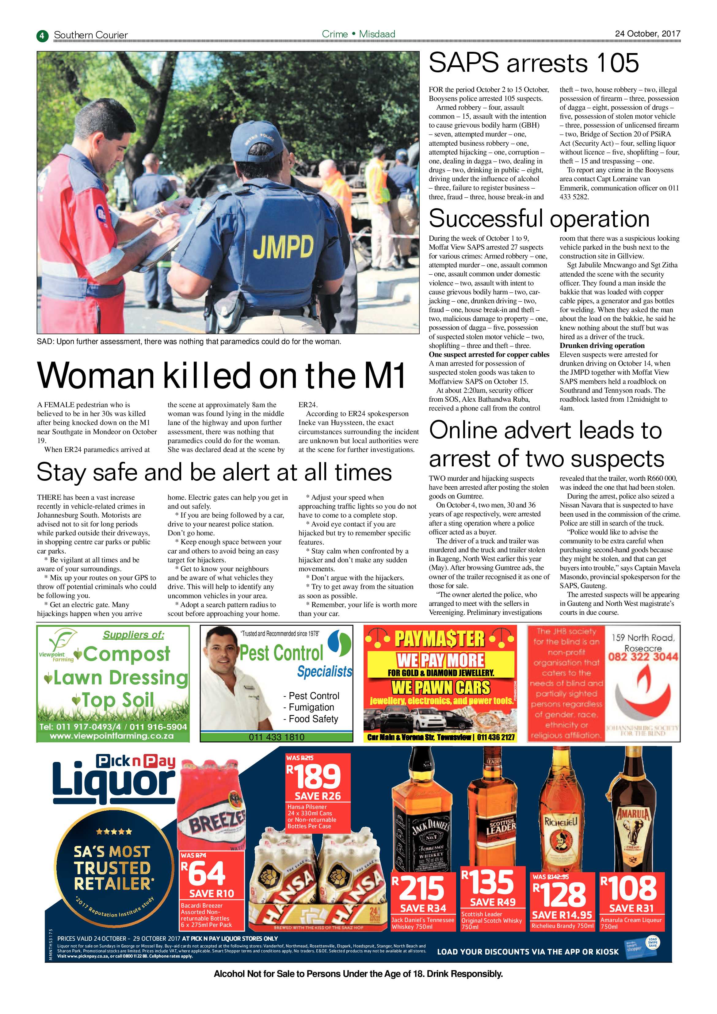 Southern Courier 24 October 2017 page 4