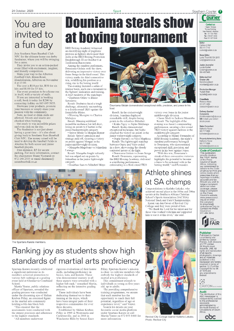 Southern Courier 24 October 2023 page 7