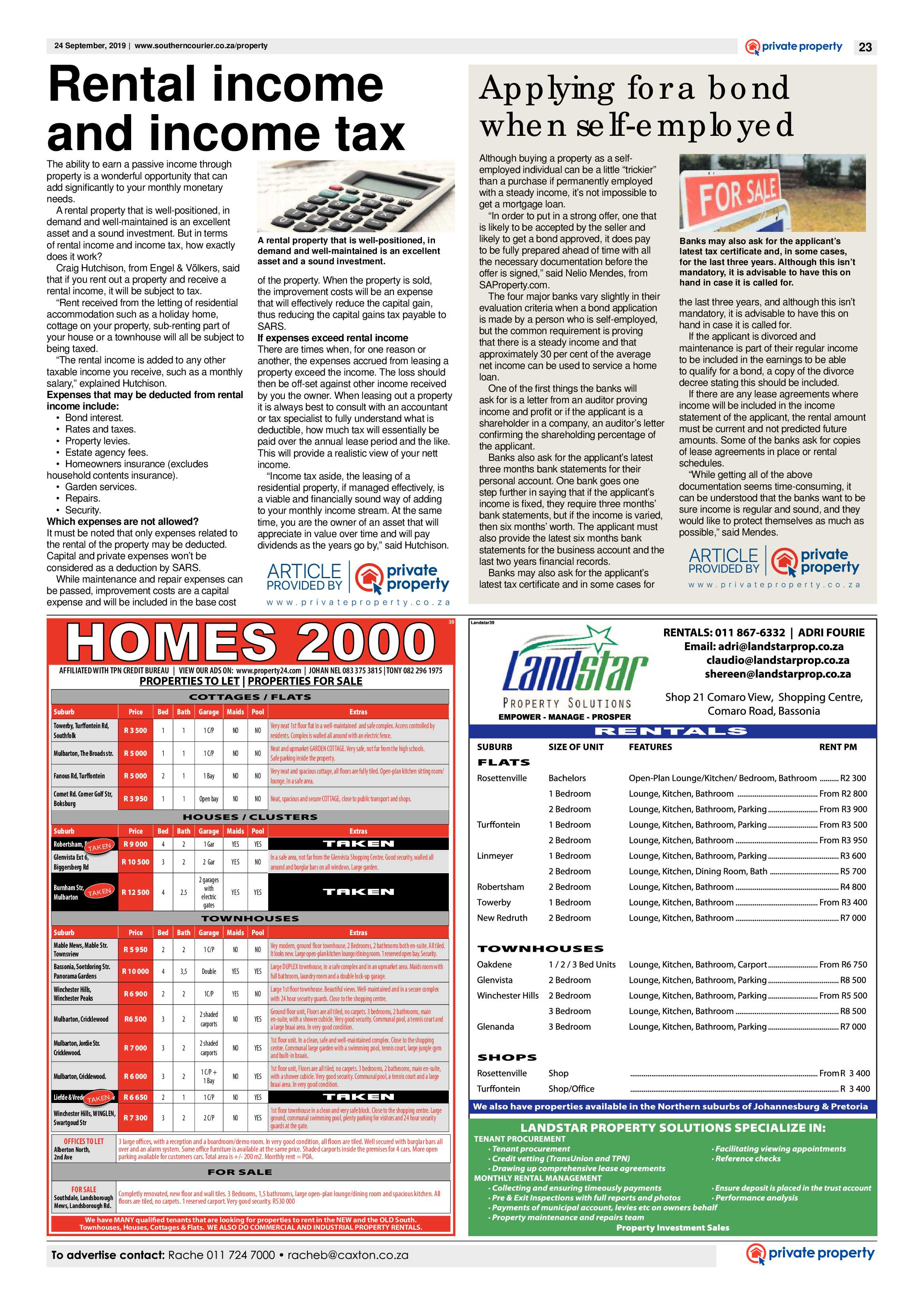 Southern Courier 24 September 2019 page 23
