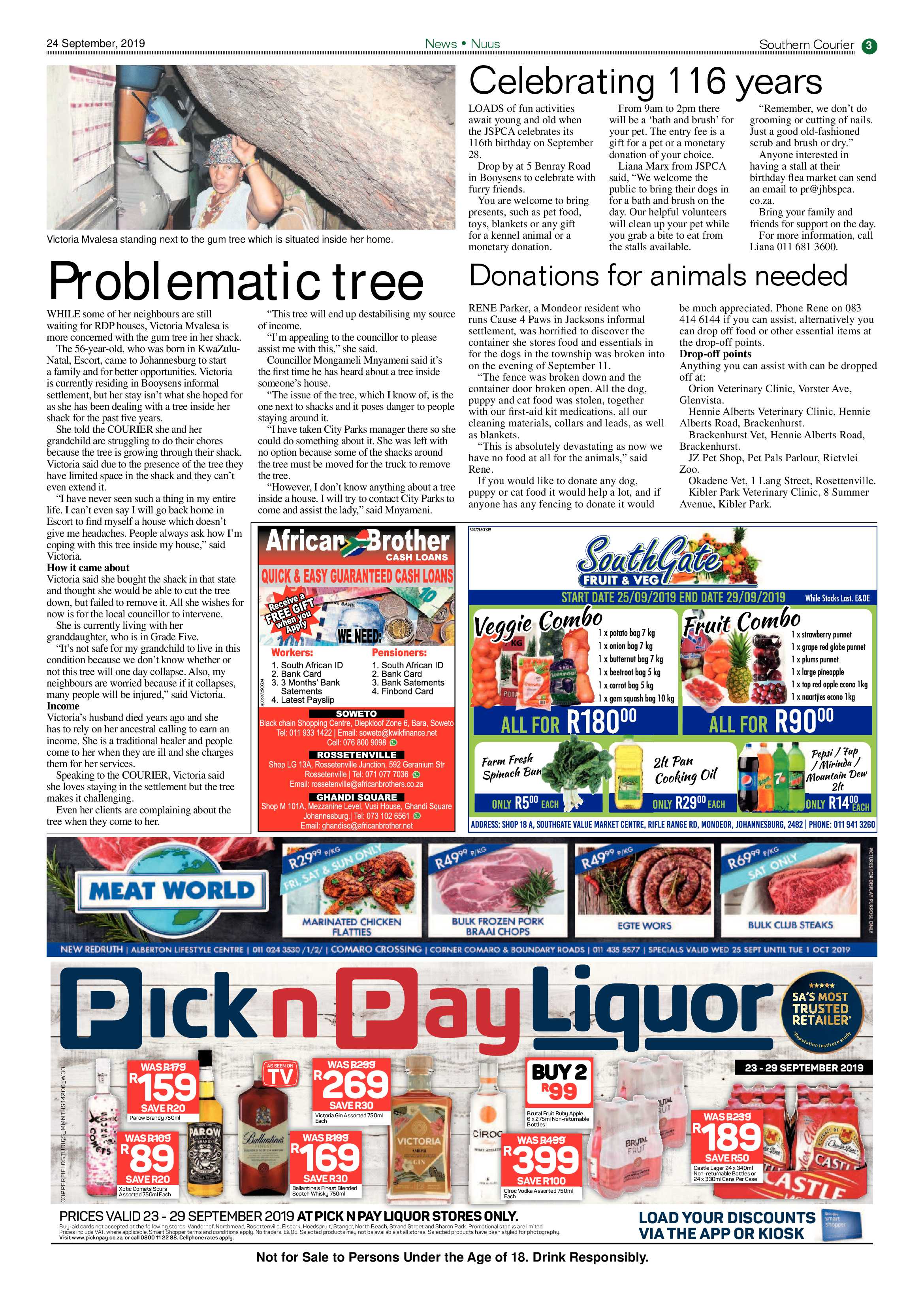 Southern Courier 24 September 2019 page 3
