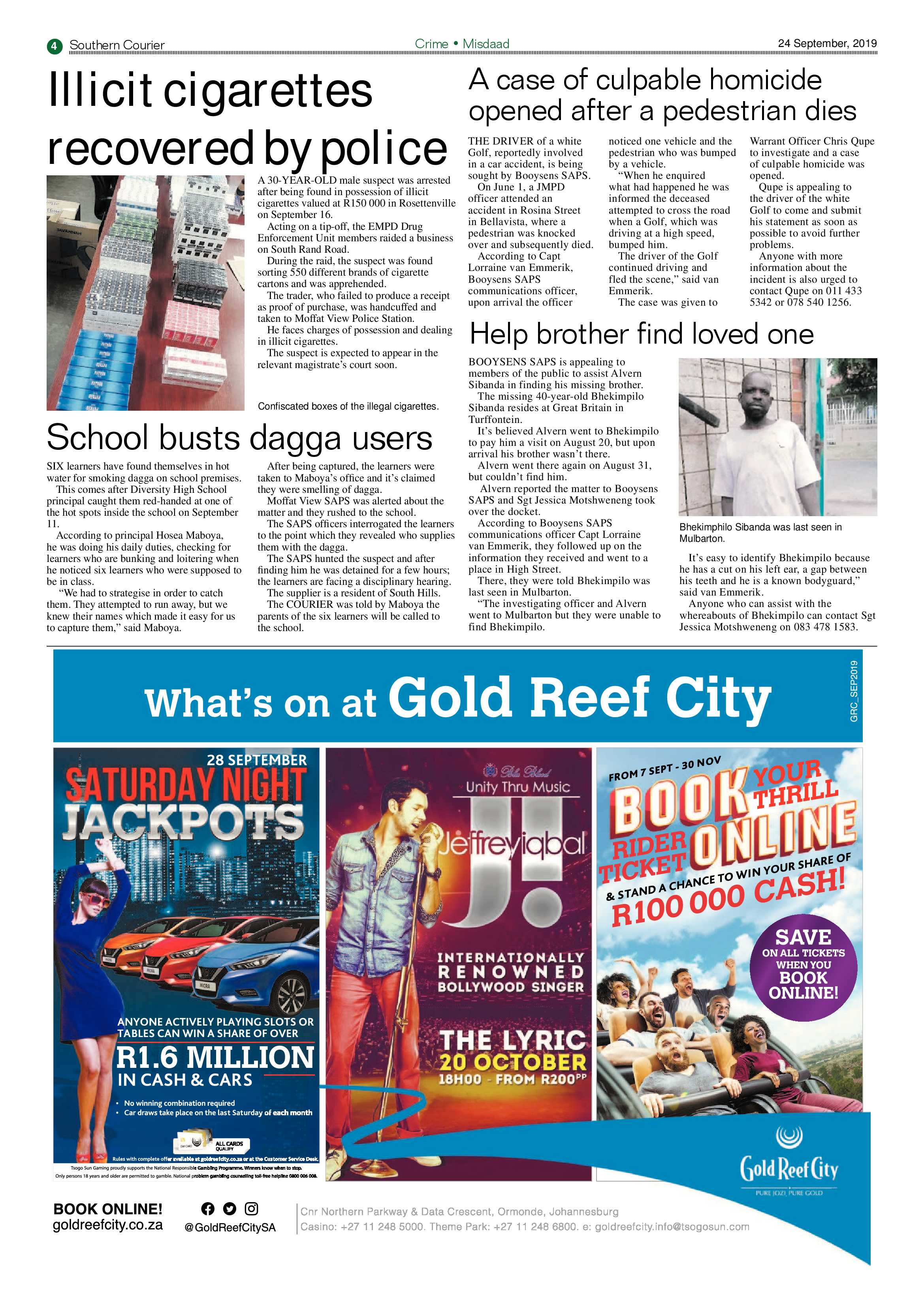 Southern Courier 24 September 2019 page 4