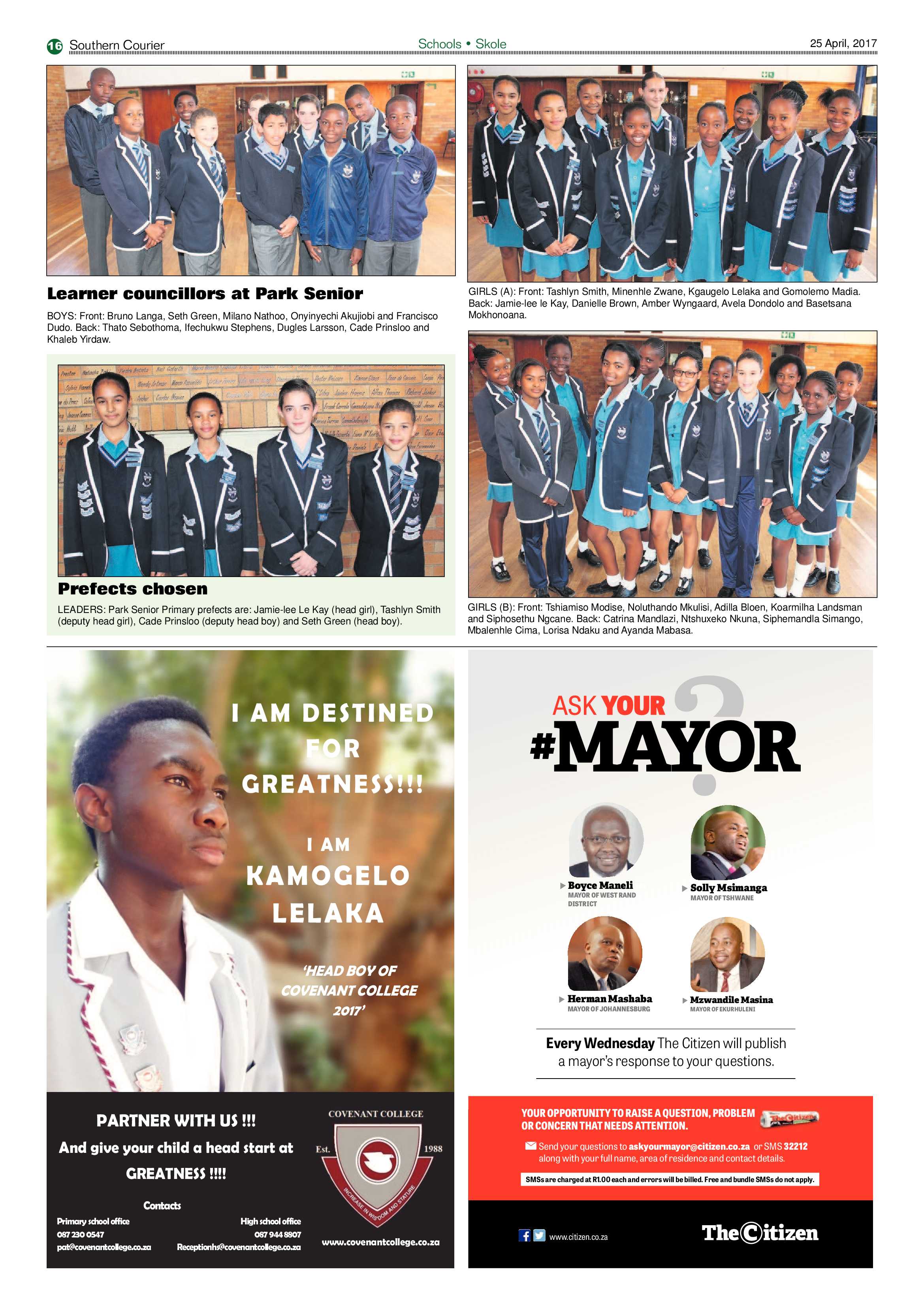 Southern Courier 25 April 2017 page 16