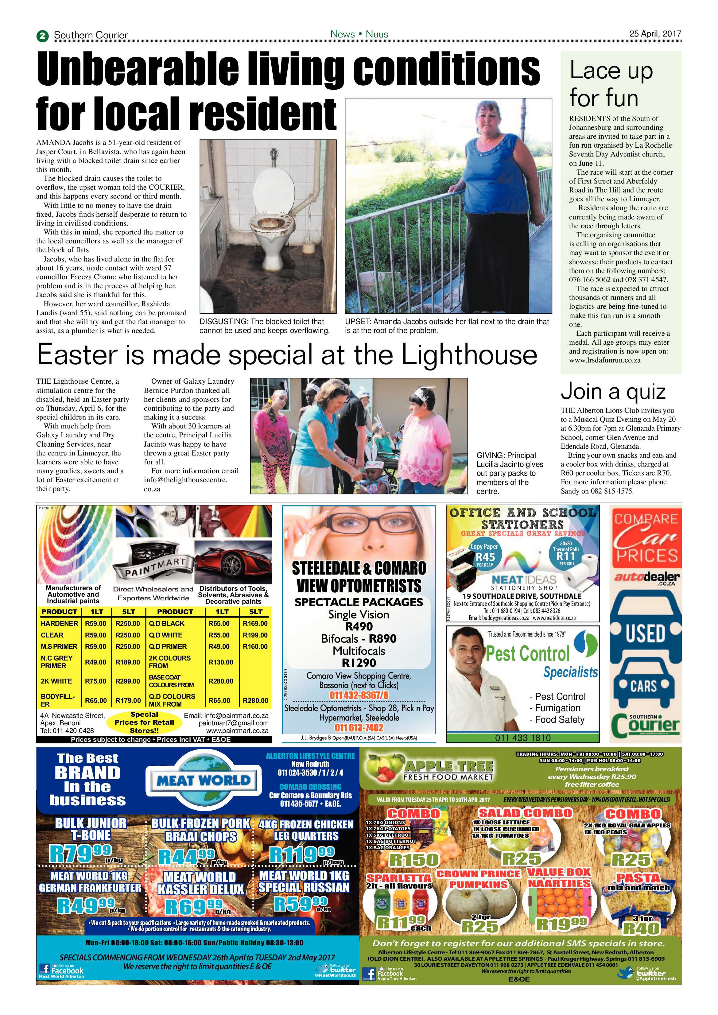 Southern Courier 25 April 2017 page 2