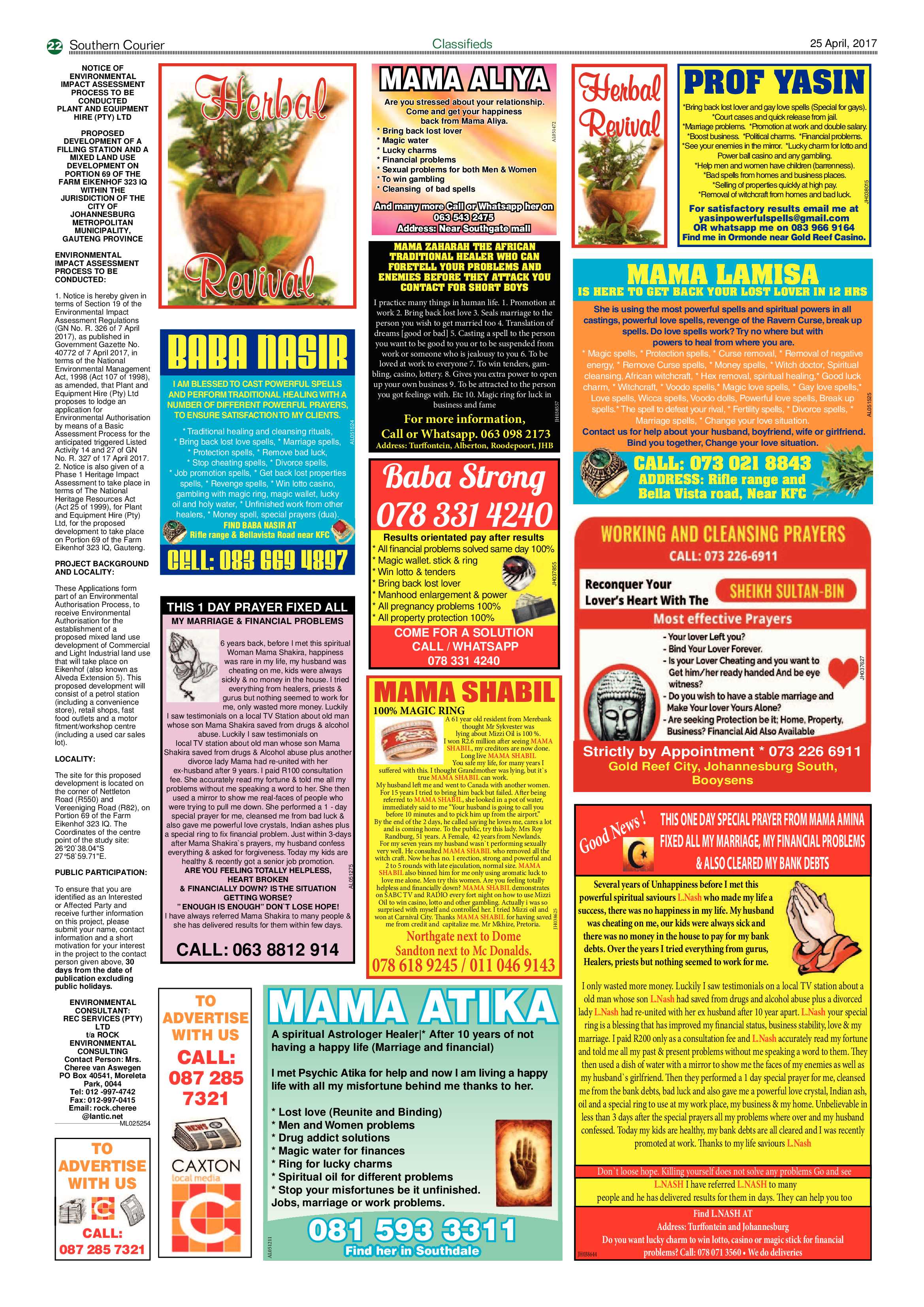 Southern Courier 25 April 2017 page 22