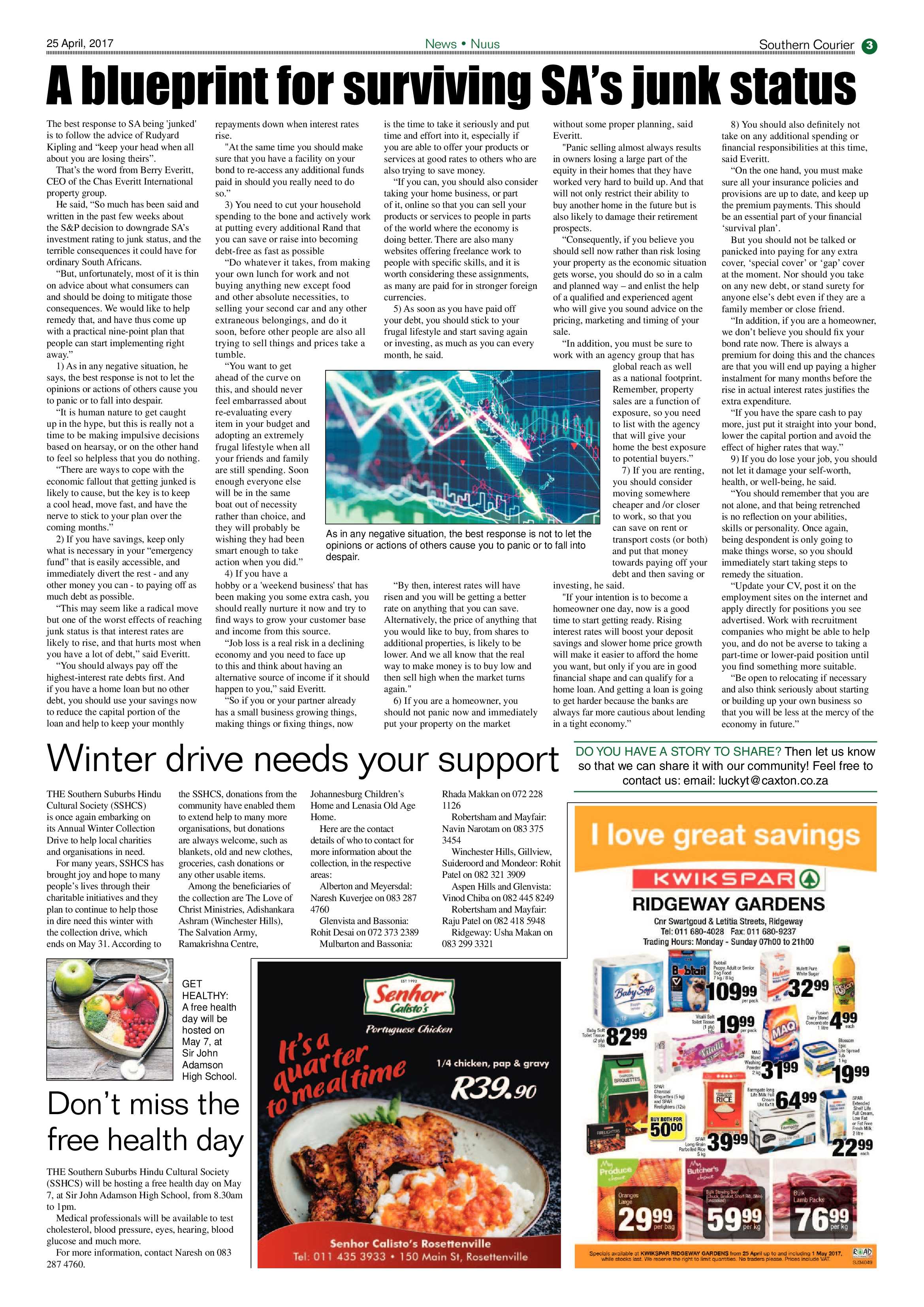 Southern Courier 25 April 2017 page 3
