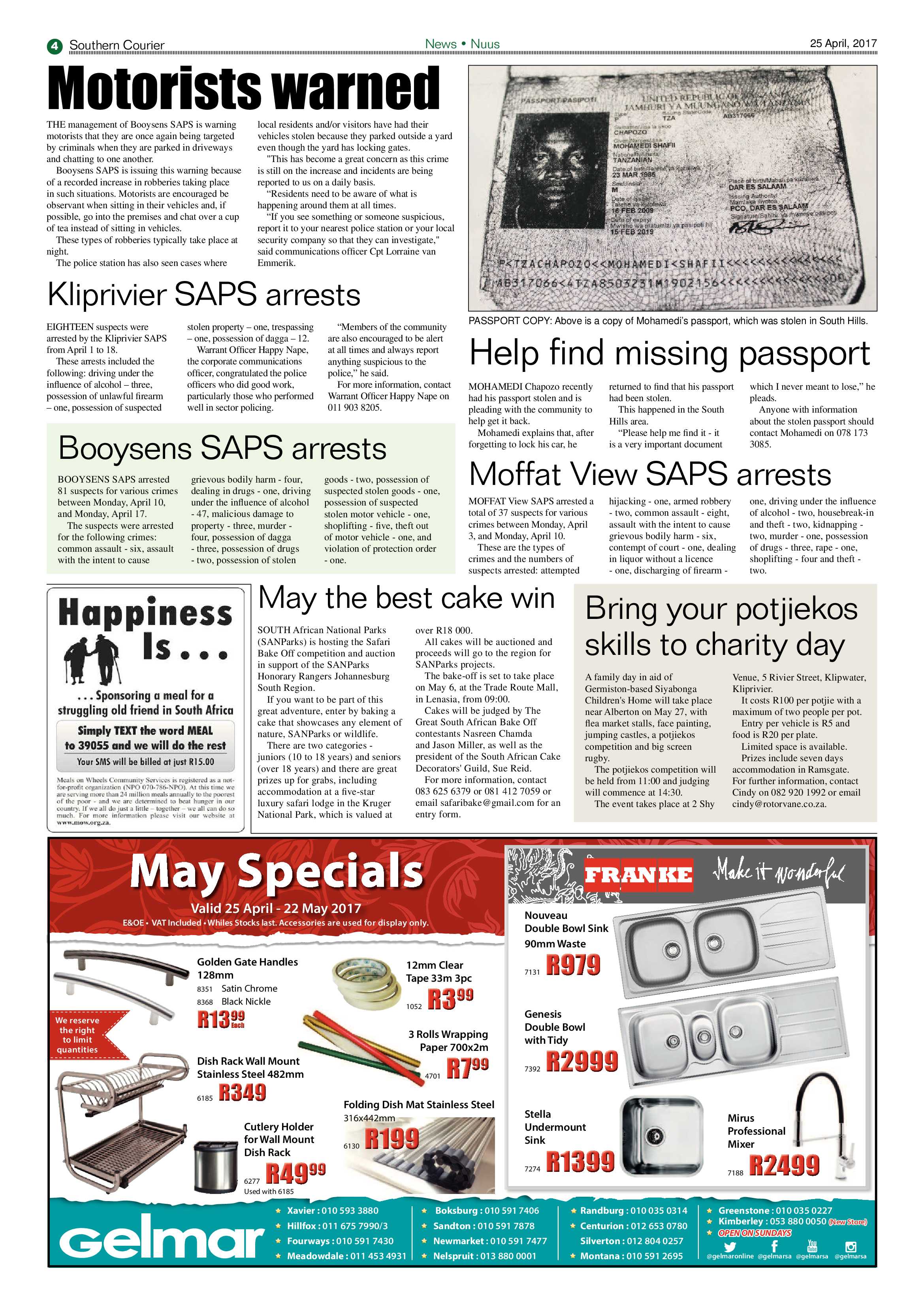 Southern Courier 25 April 2017 page 4