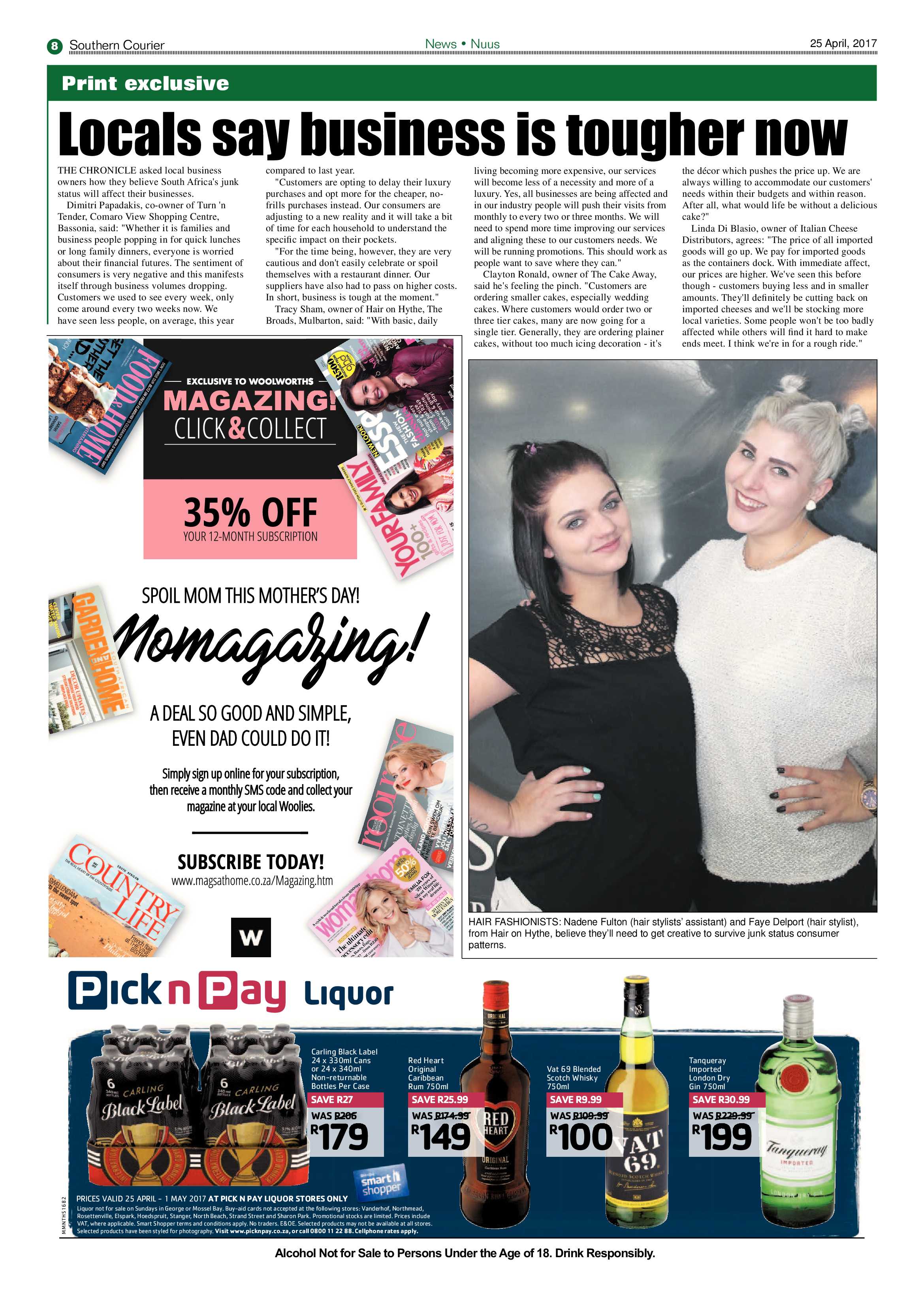 Southern Courier 25 April 2017 page 8