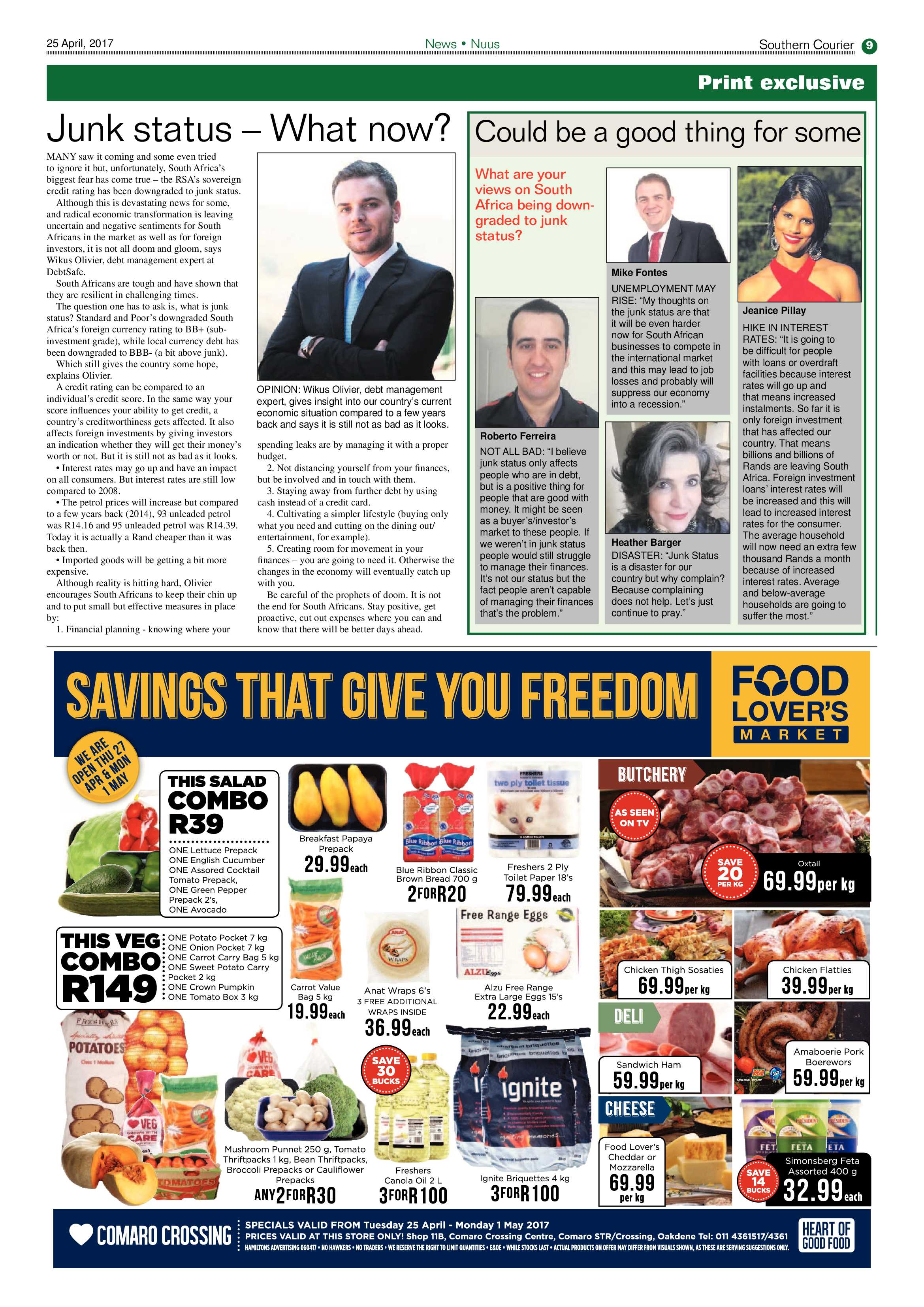 Southern Courier 25 April 2017 page 9