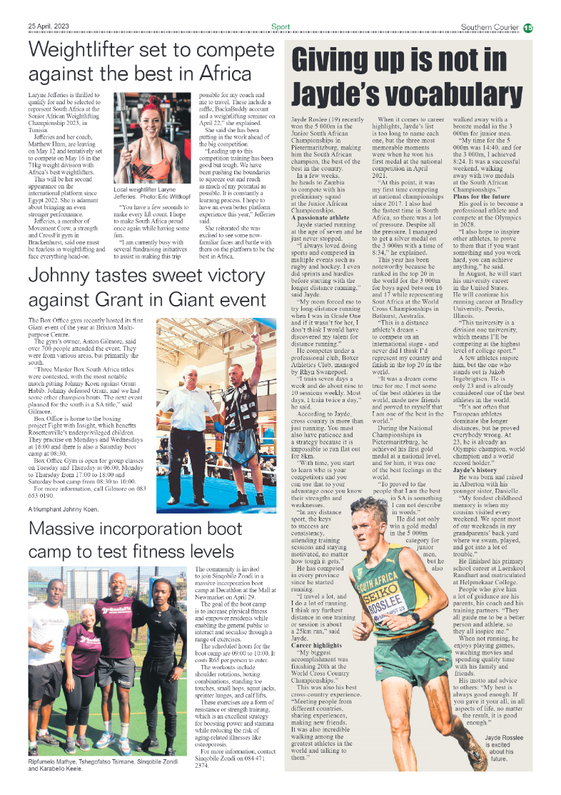 Southern Courier 25 April 2023 page 15