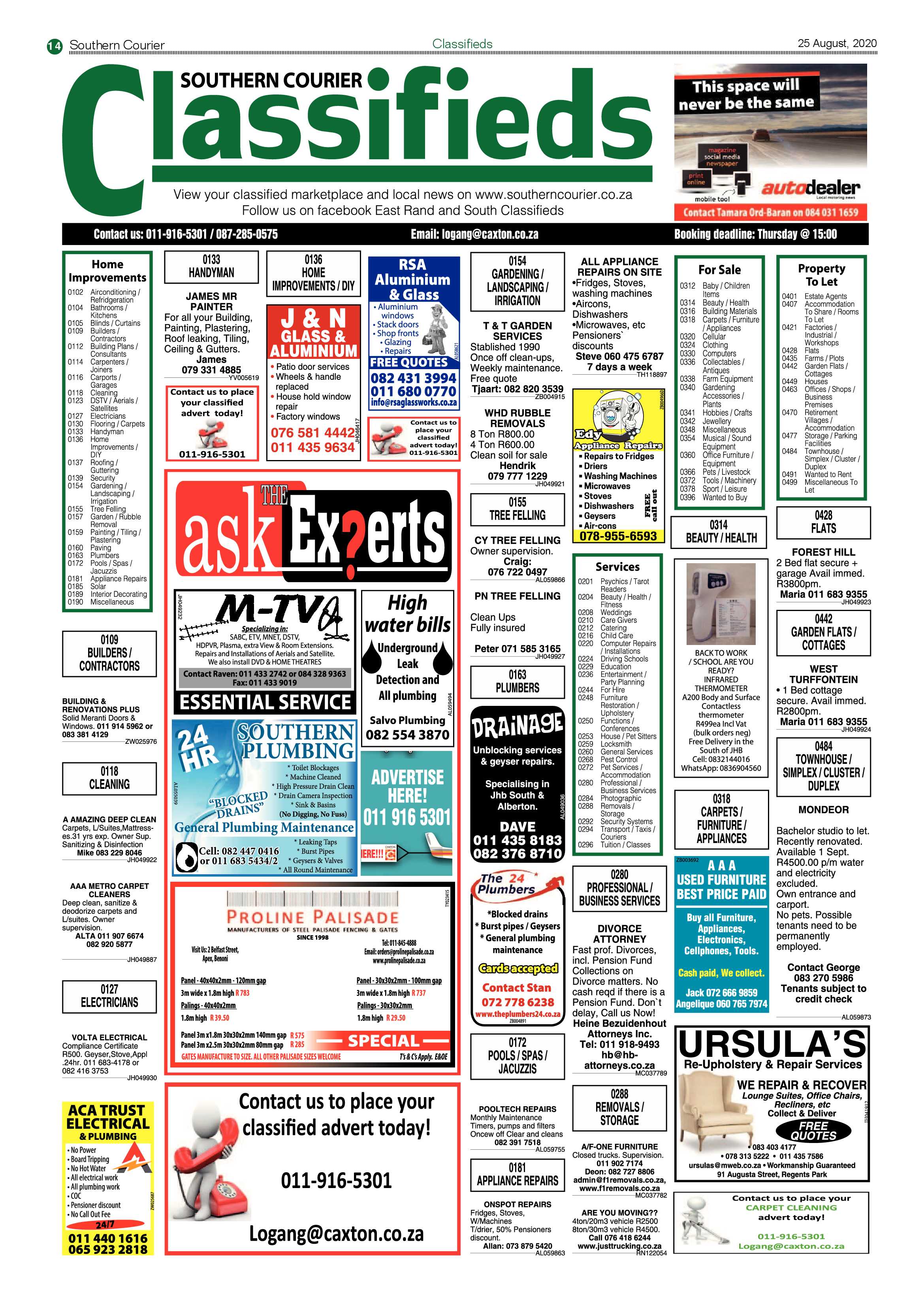 Southern Courier 25 August 2020 page 14