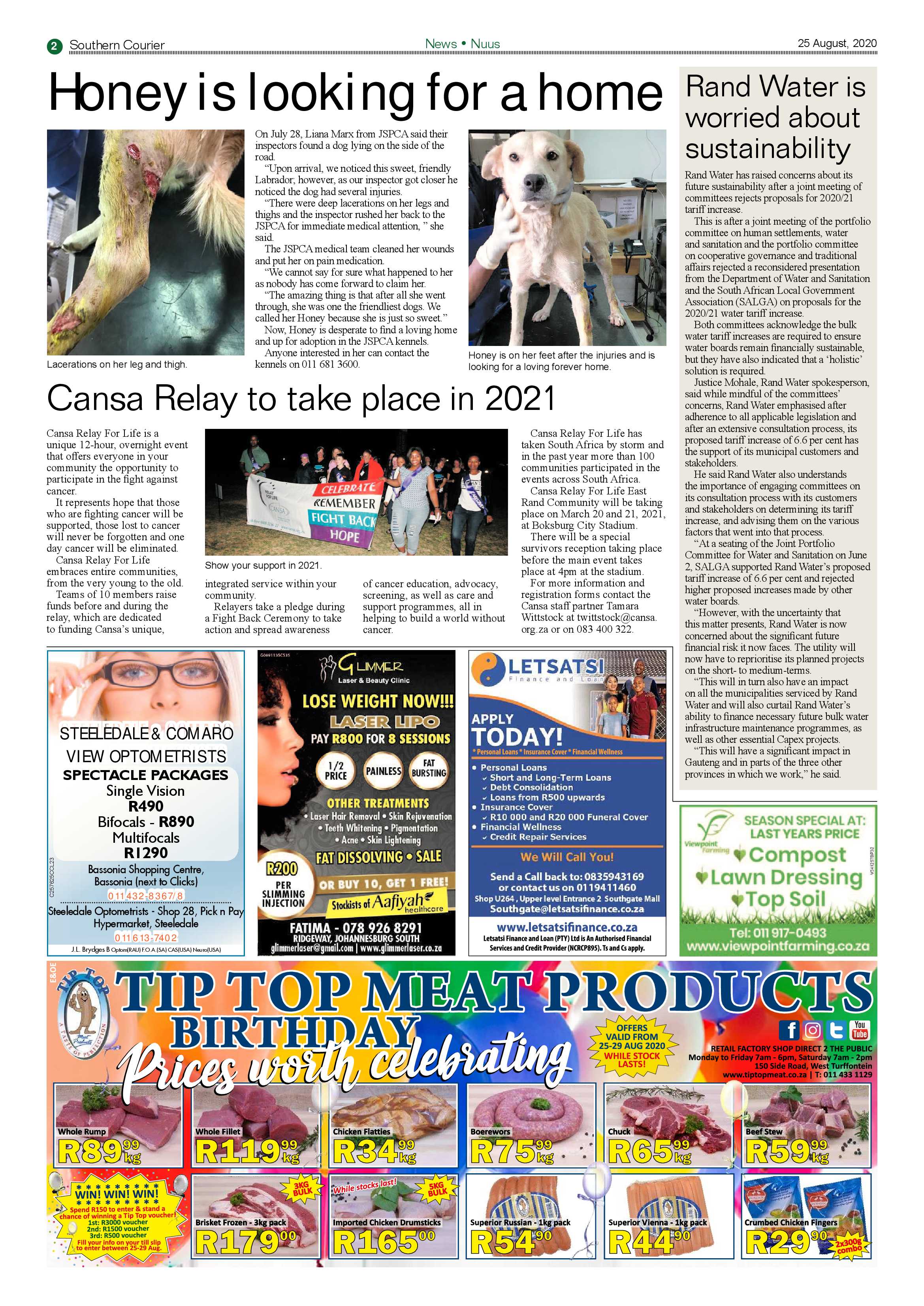 Southern Courier 25 August 2020 page 2