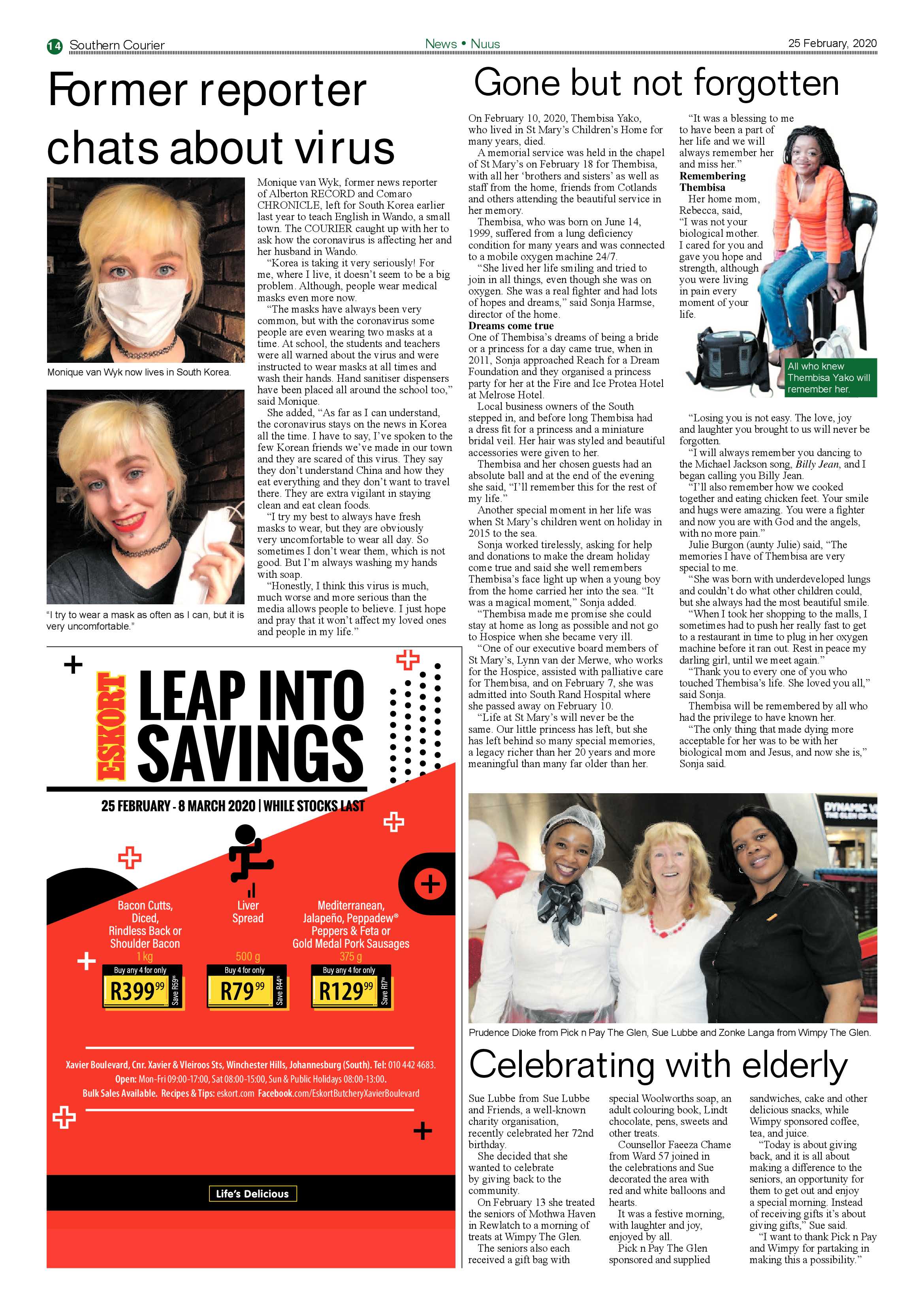 Southern Courier 25 February 2020 page 14