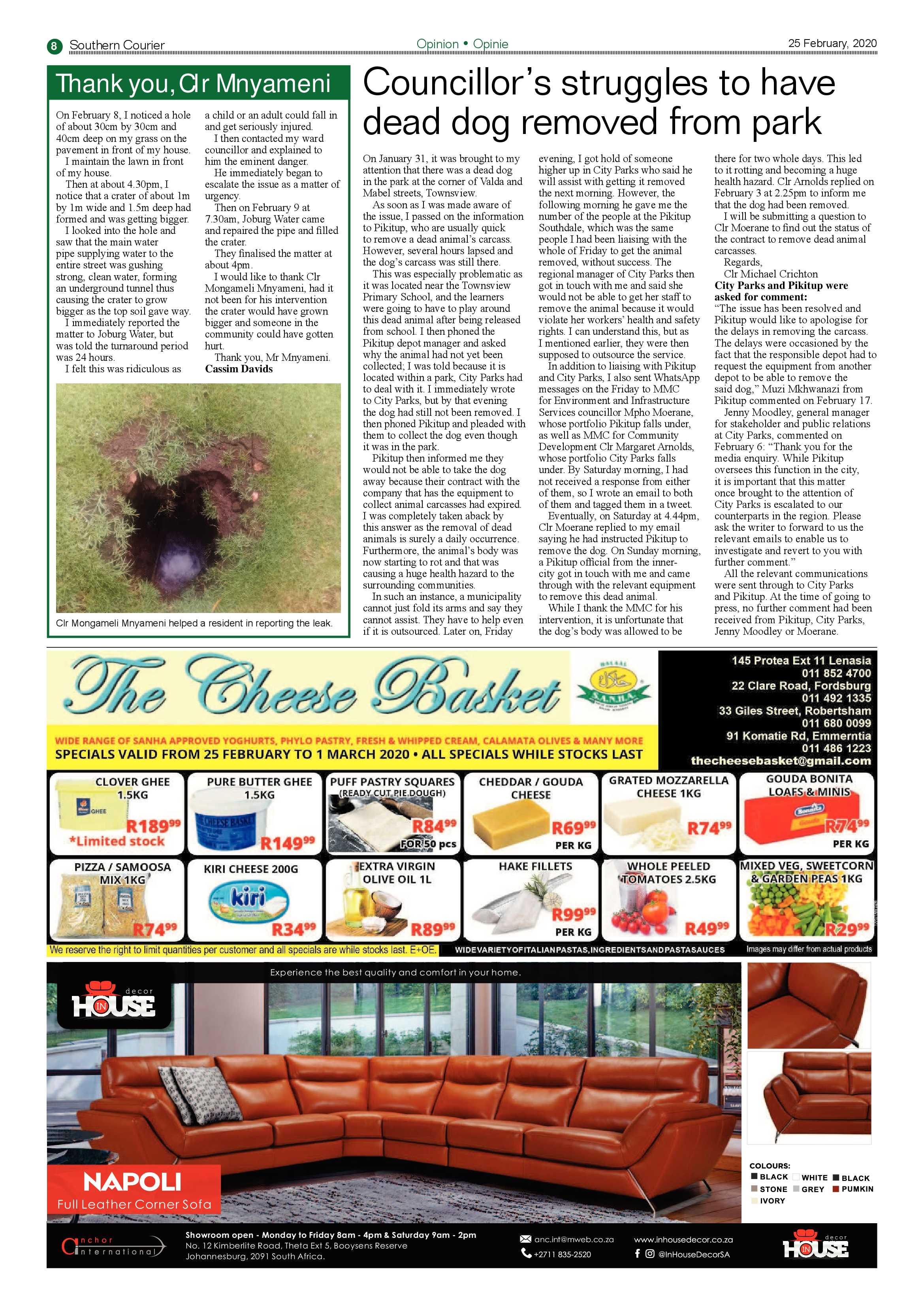 Southern Courier 25 February 2020 page 8