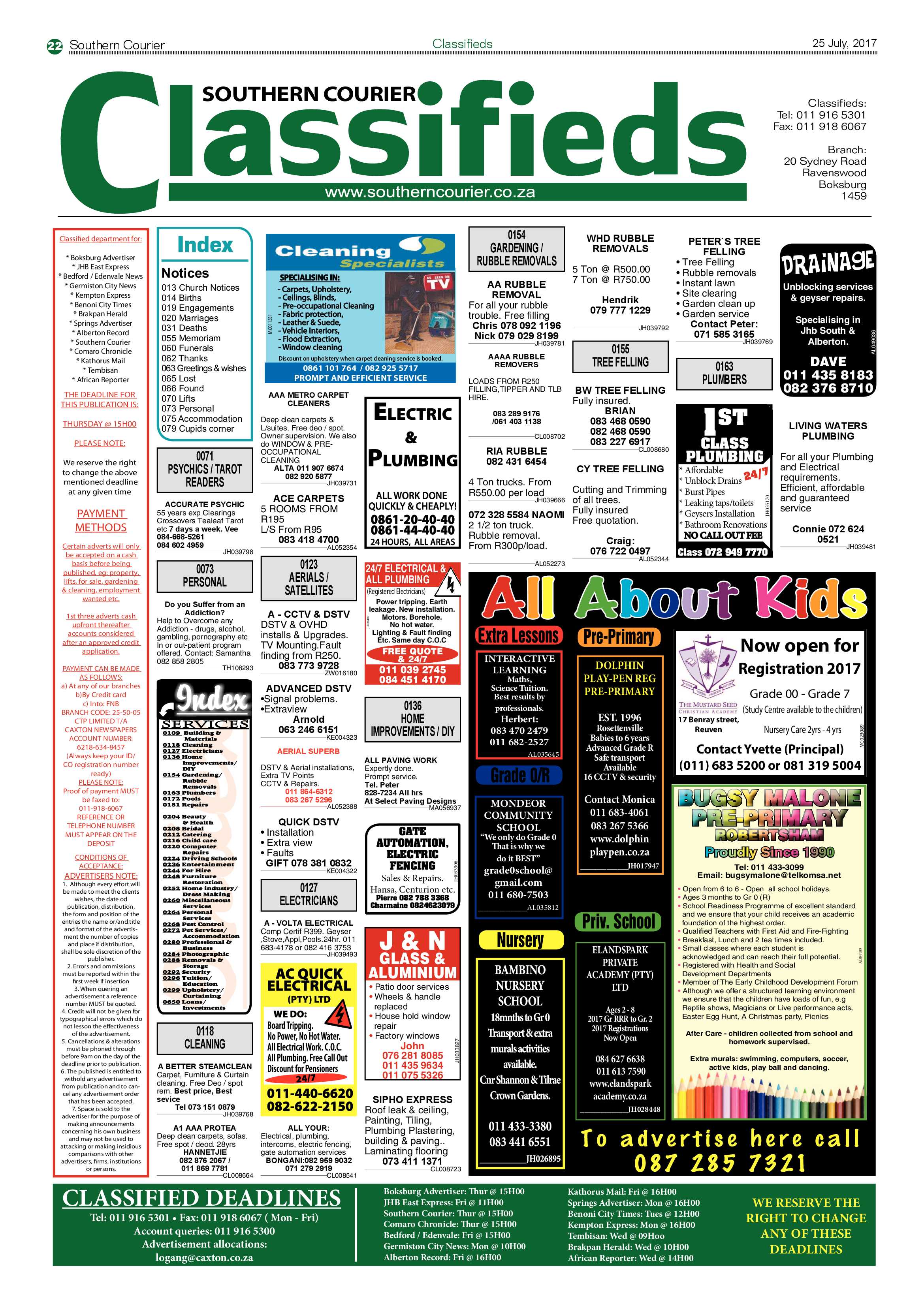 Southern Courier 25 July 2017 page 22