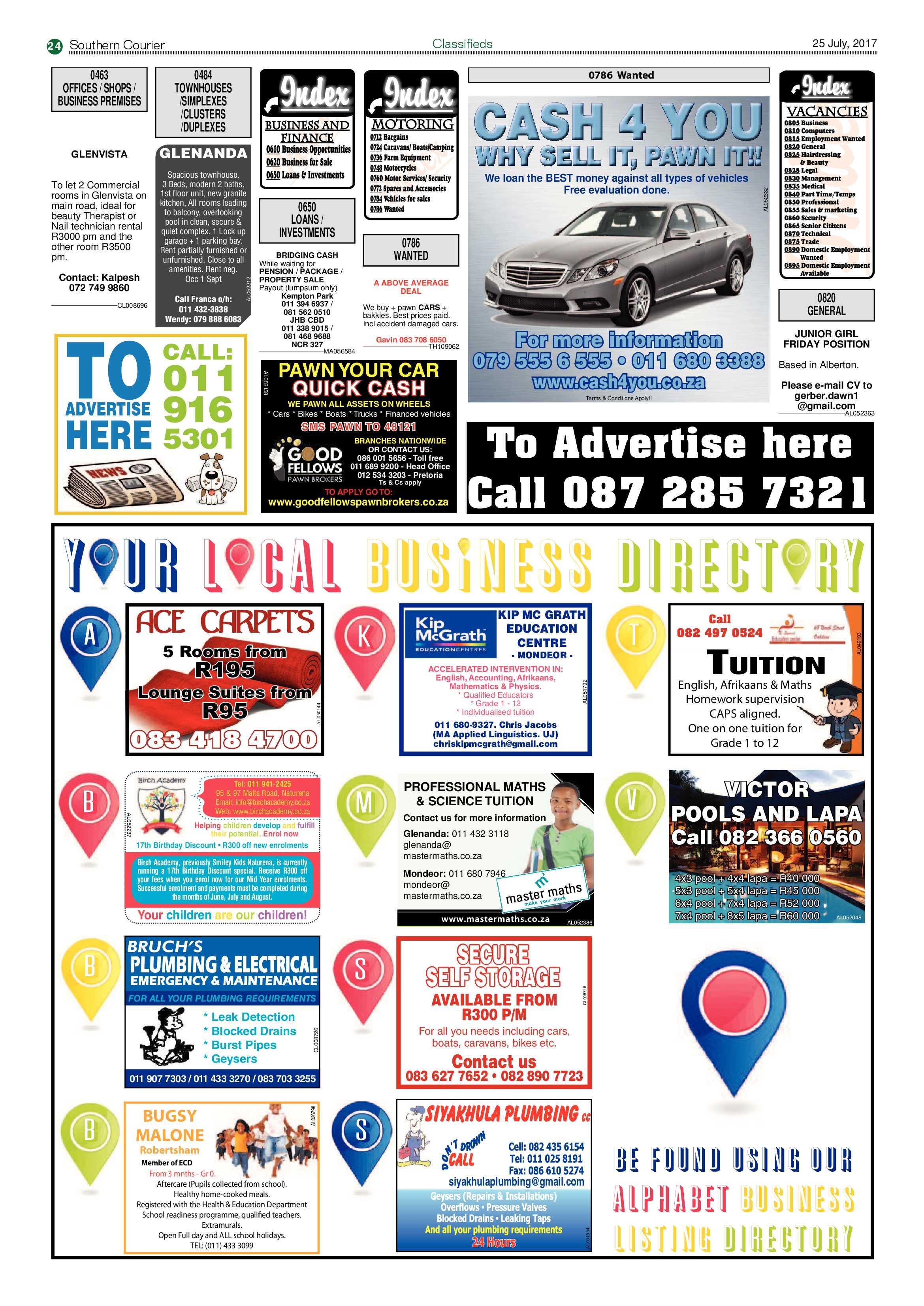 Southern Courier 25 July 2017 page 24