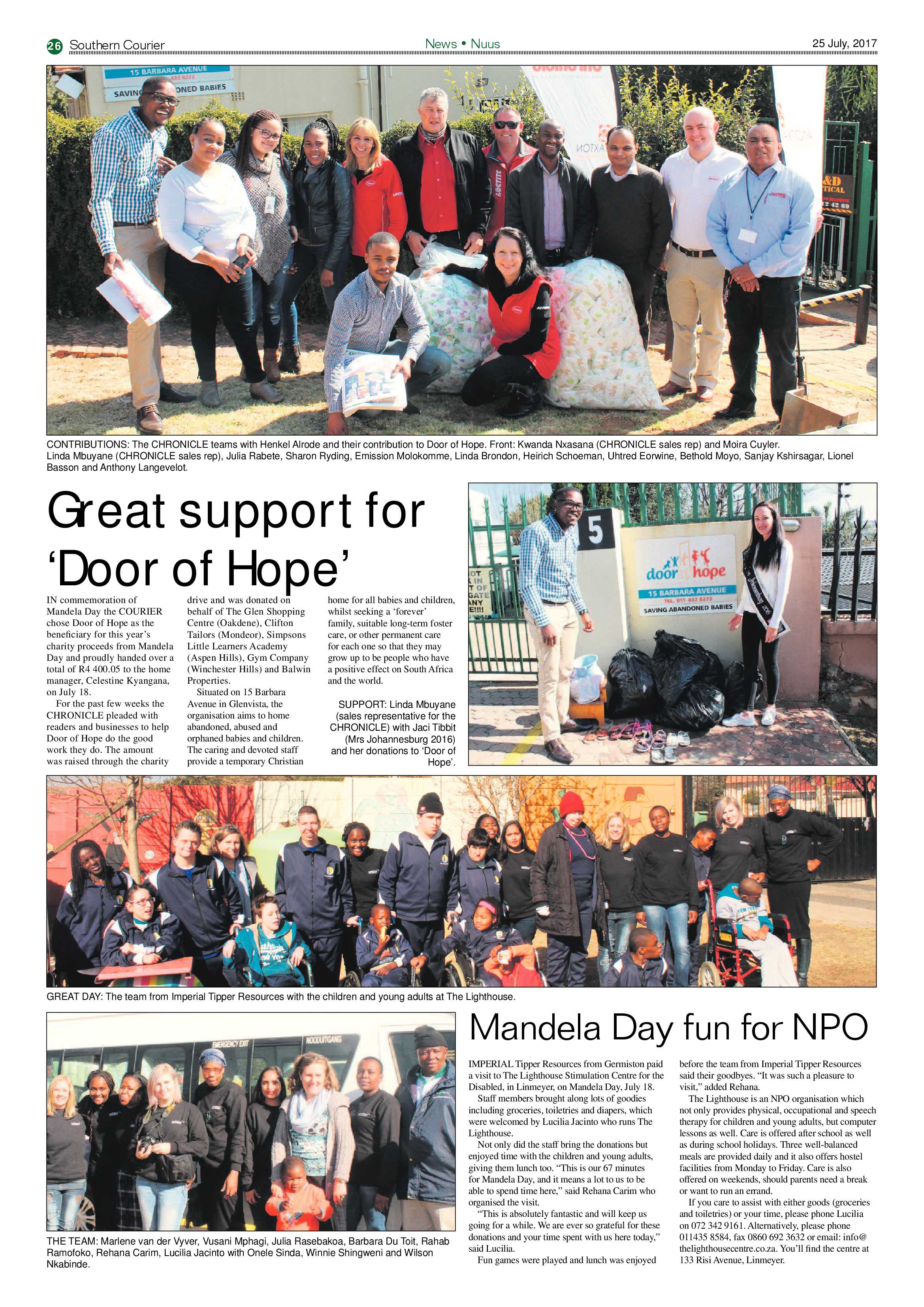 Southern Courier 25 July 2017 page 26