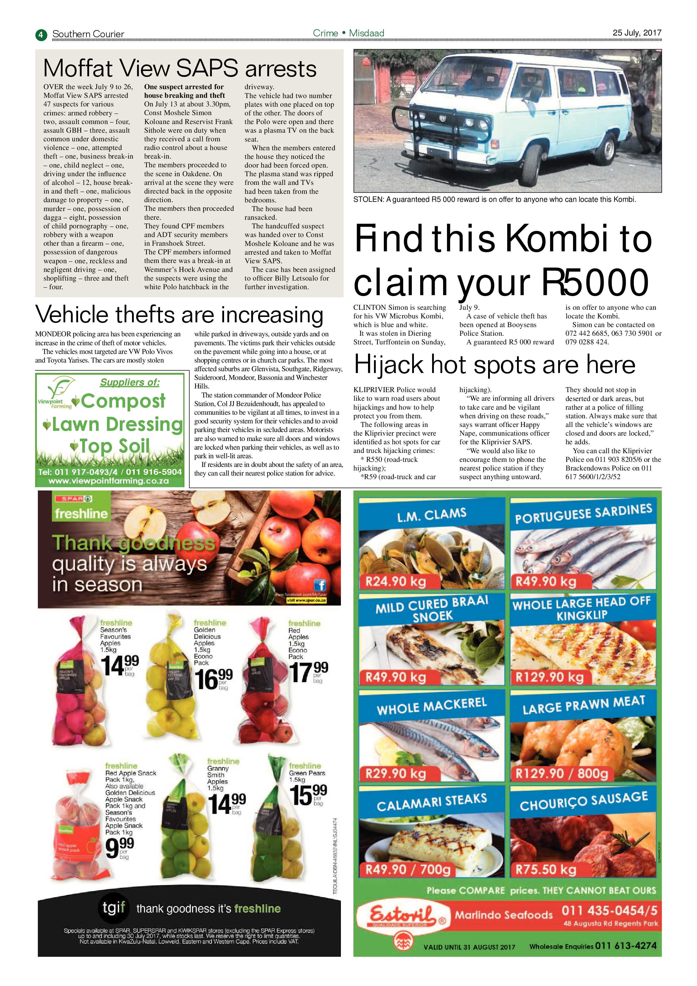 Southern Courier 25 July 2017 page 4