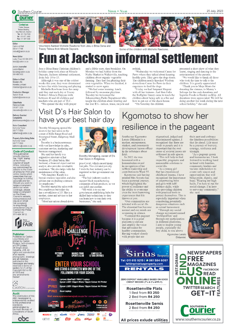 Southern Courier 25 July 2023 page 2