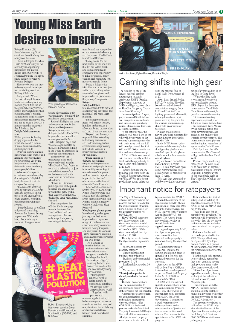 Southern Courier 25 July 2023 page 3