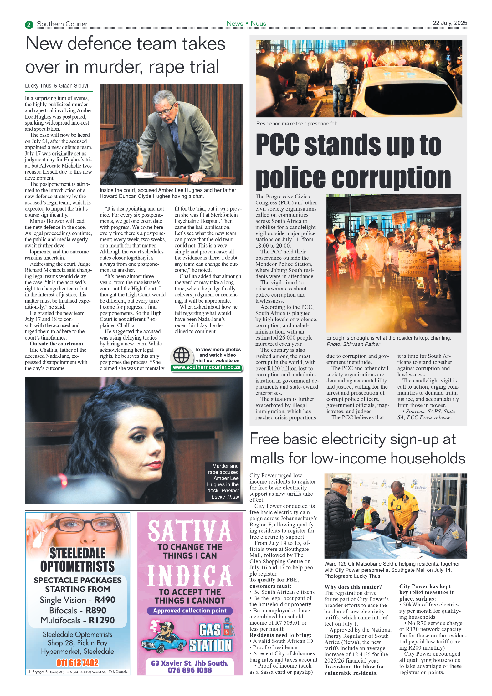 Southern Courier 25 July 2025 page 2