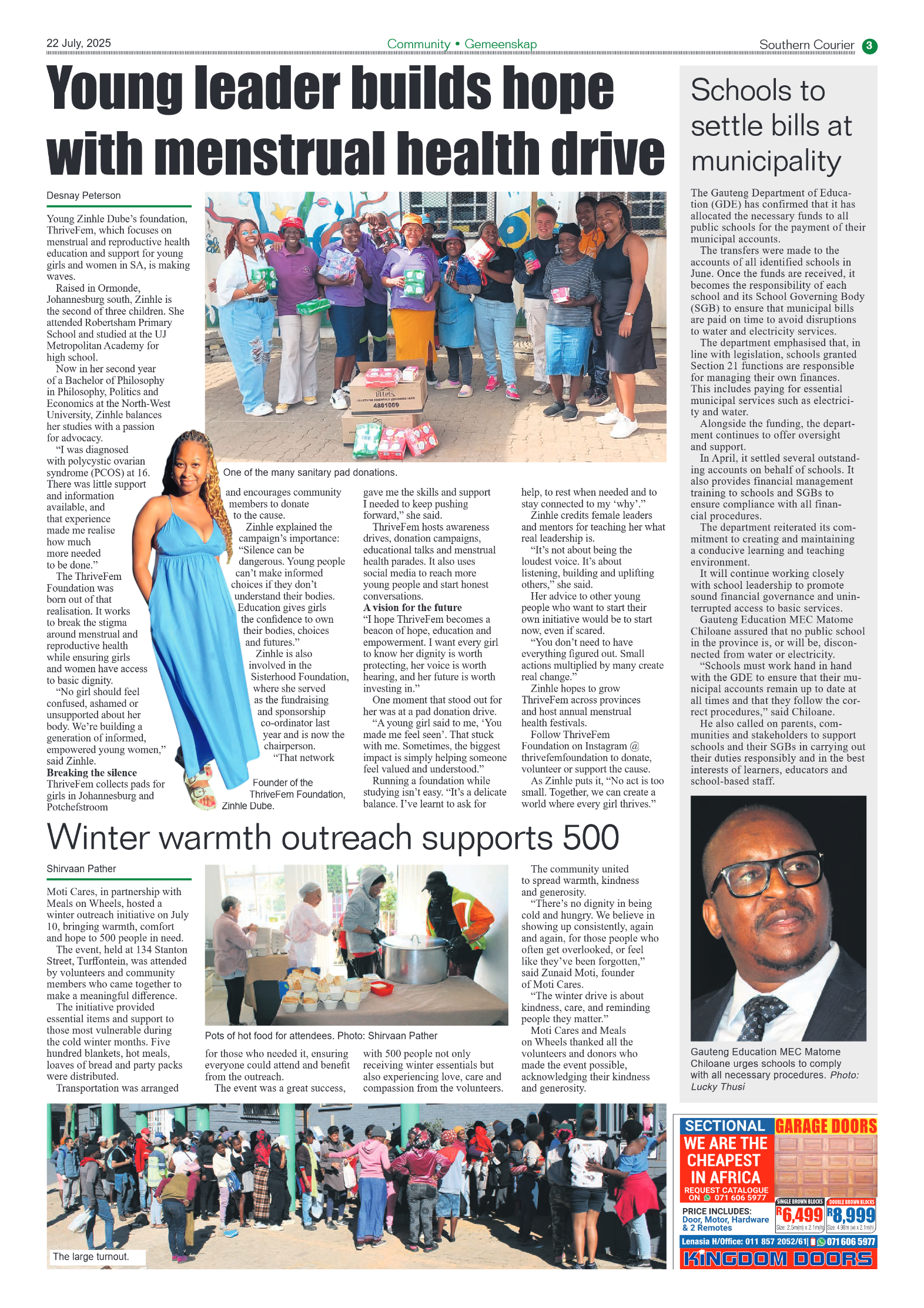 Southern Courier 25 July 2025 page 3