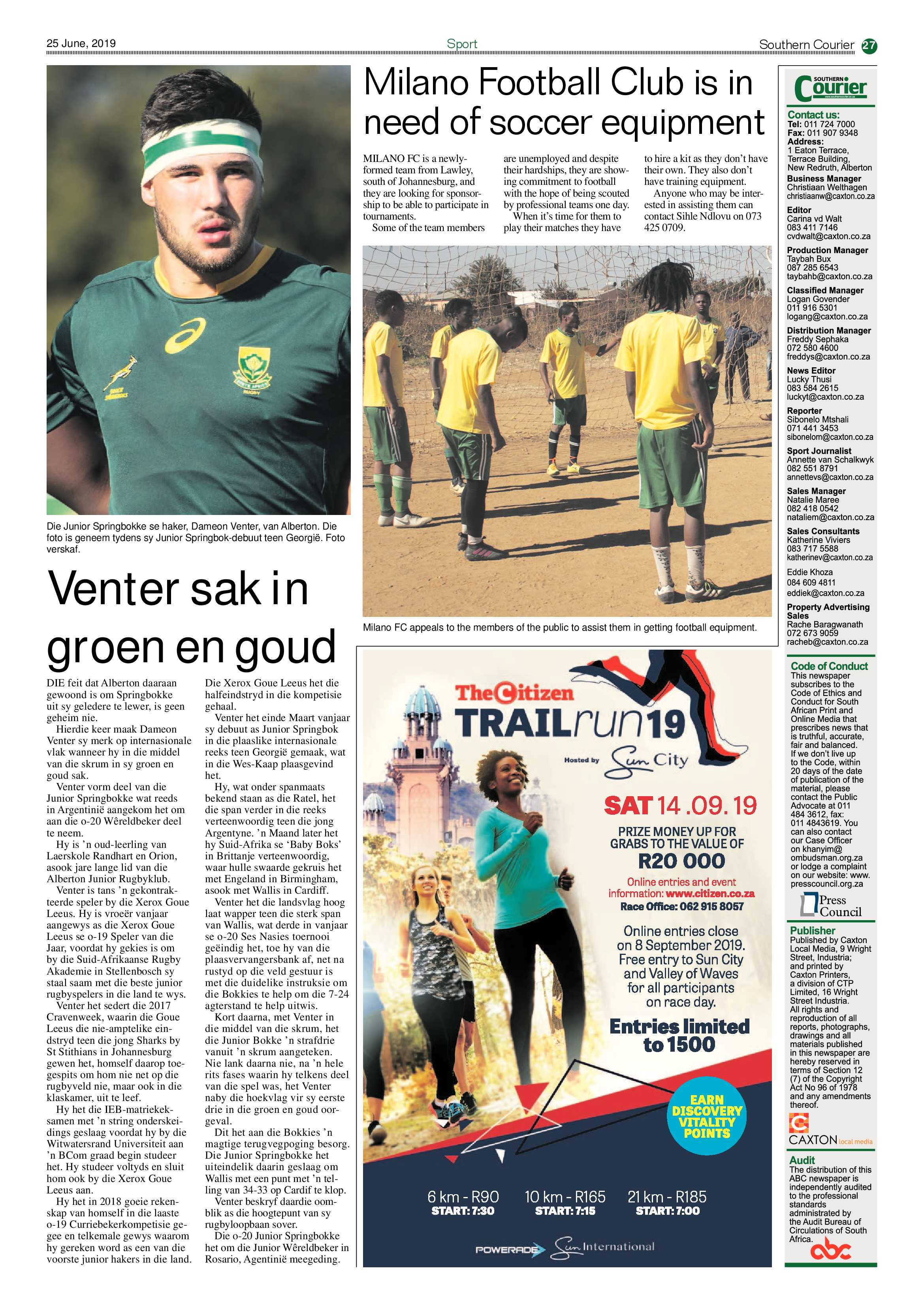 Southern Courier 25 June 2019 page 27