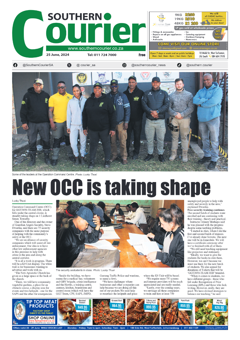 Southern Courier 25 June 2024 page 1