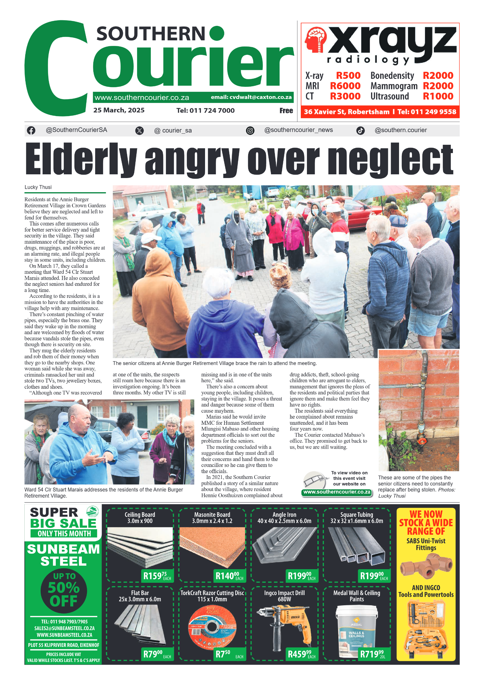 Southern Courier 25 March 2025 page 1