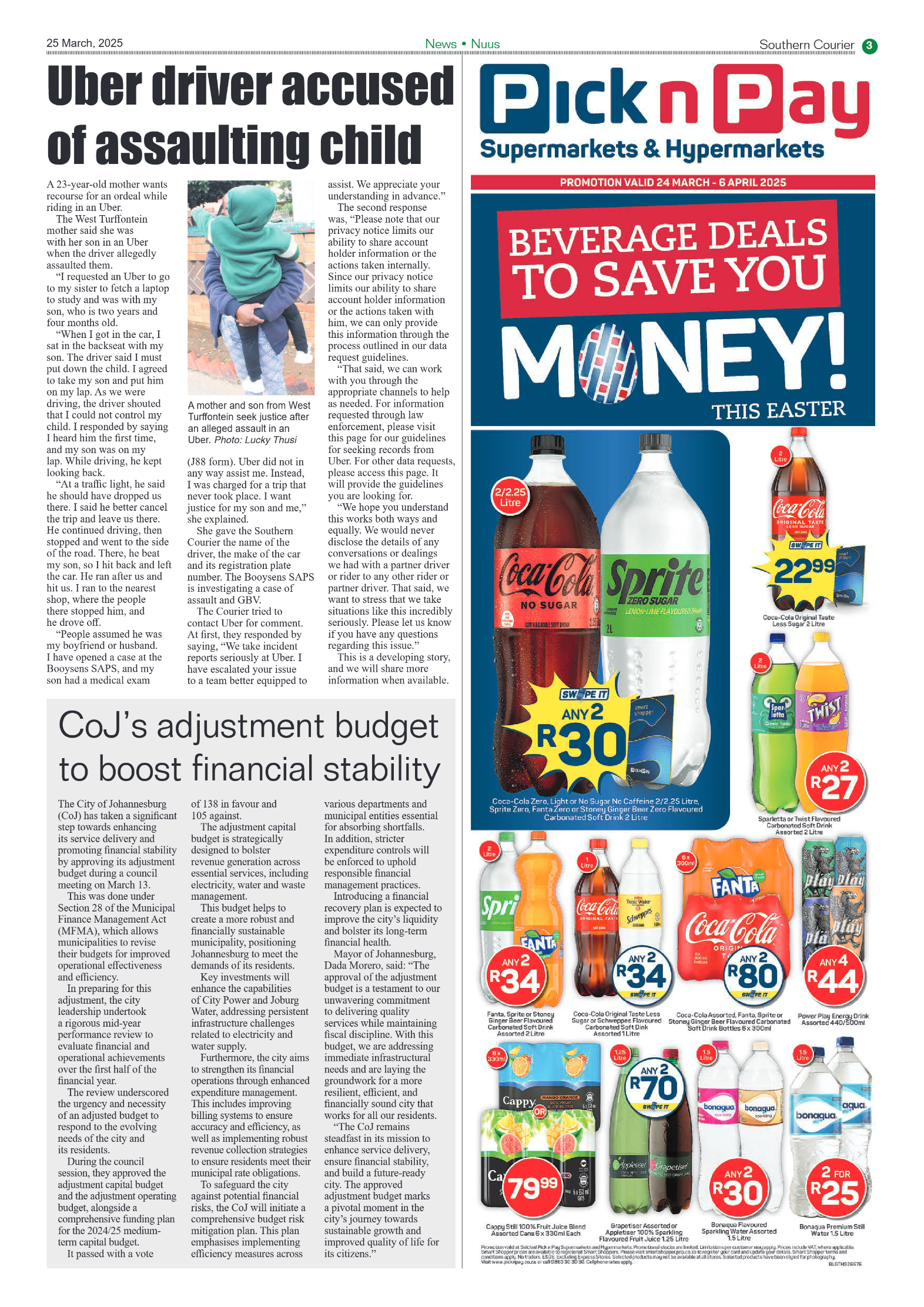 Southern Courier 25 March 2025 page 3