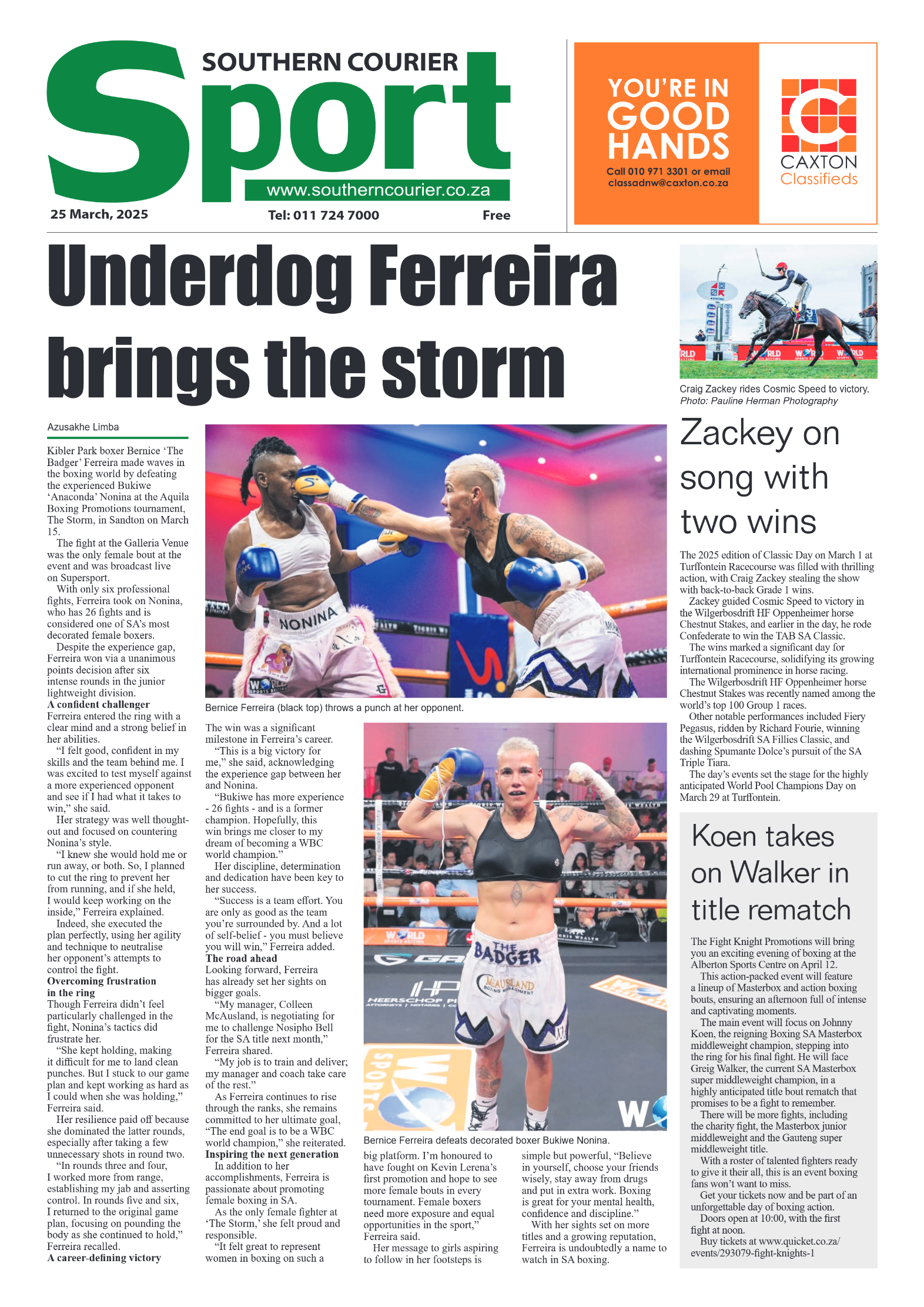 Southern Courier 25 March 2025 page 8