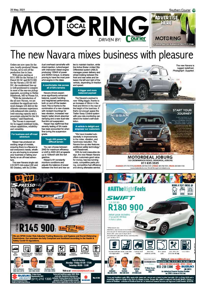 Southern Courier 25 May 2021 page 13