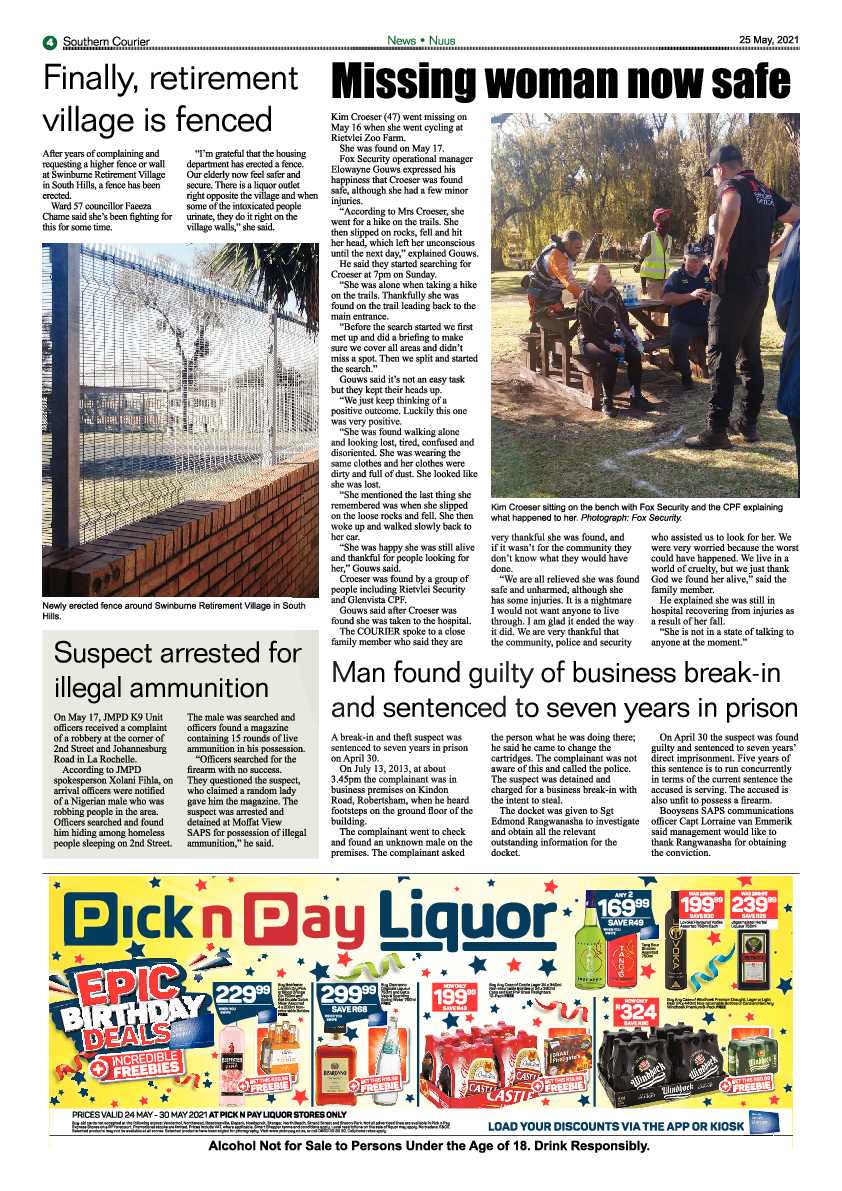 Southern Courier 25 May 2021 page 4