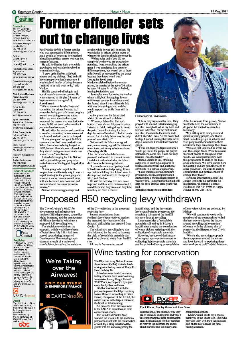 Southern Courier 25 May 2021 page 6