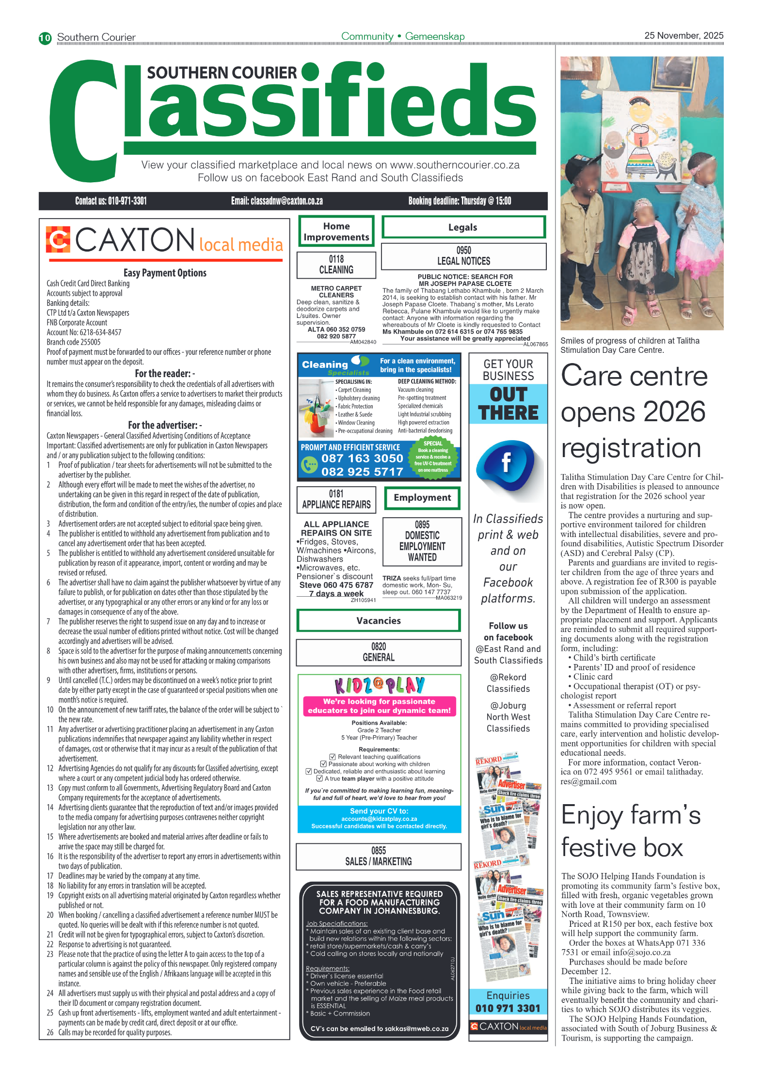 Southern Courier 25 November 2025 page 10