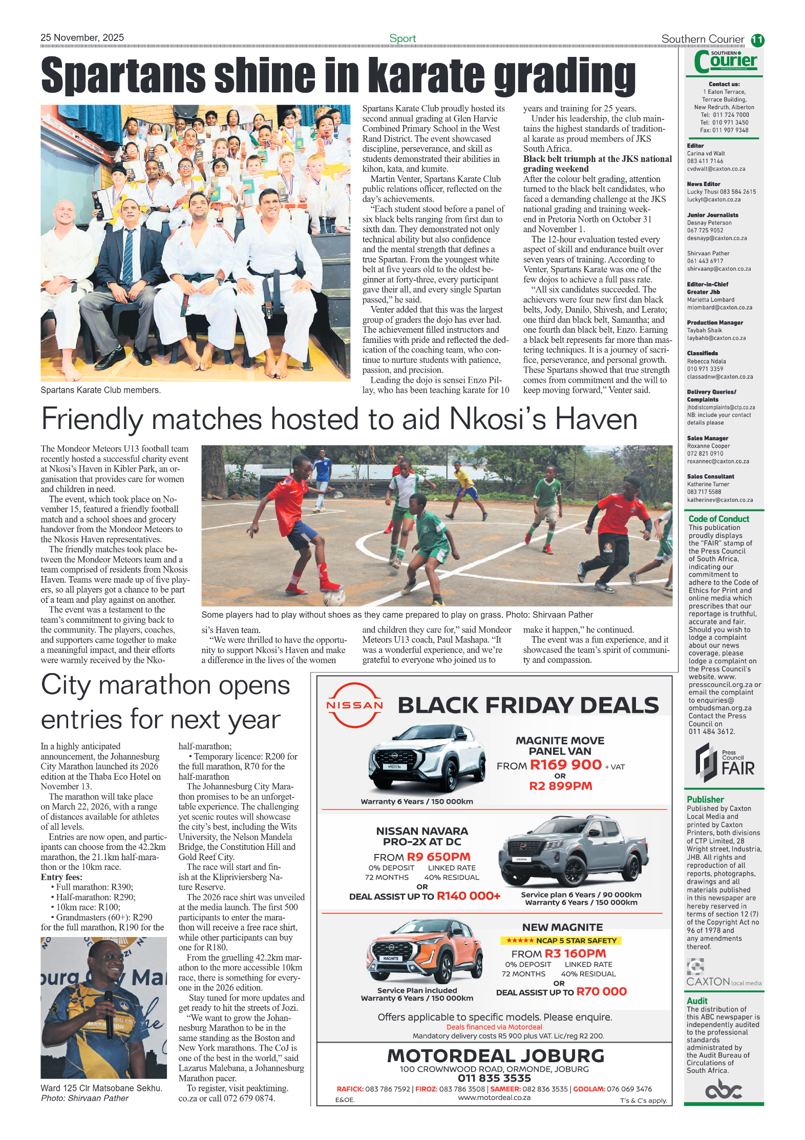 Southern Courier 25 November 2025 page 11
