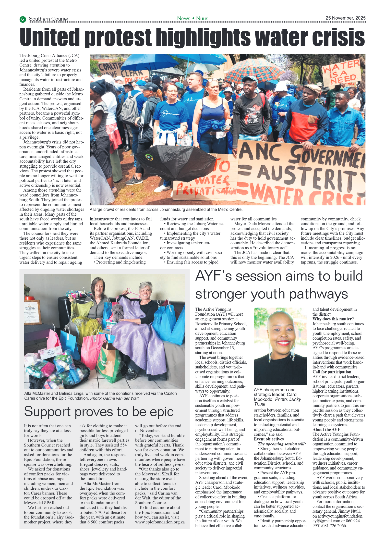 Southern Courier 25 November 2025 page 6