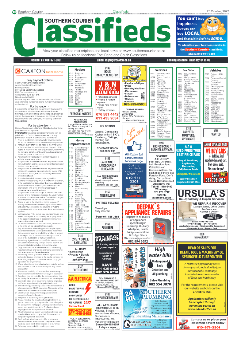 Southern Courier 25 October 2022 page 12