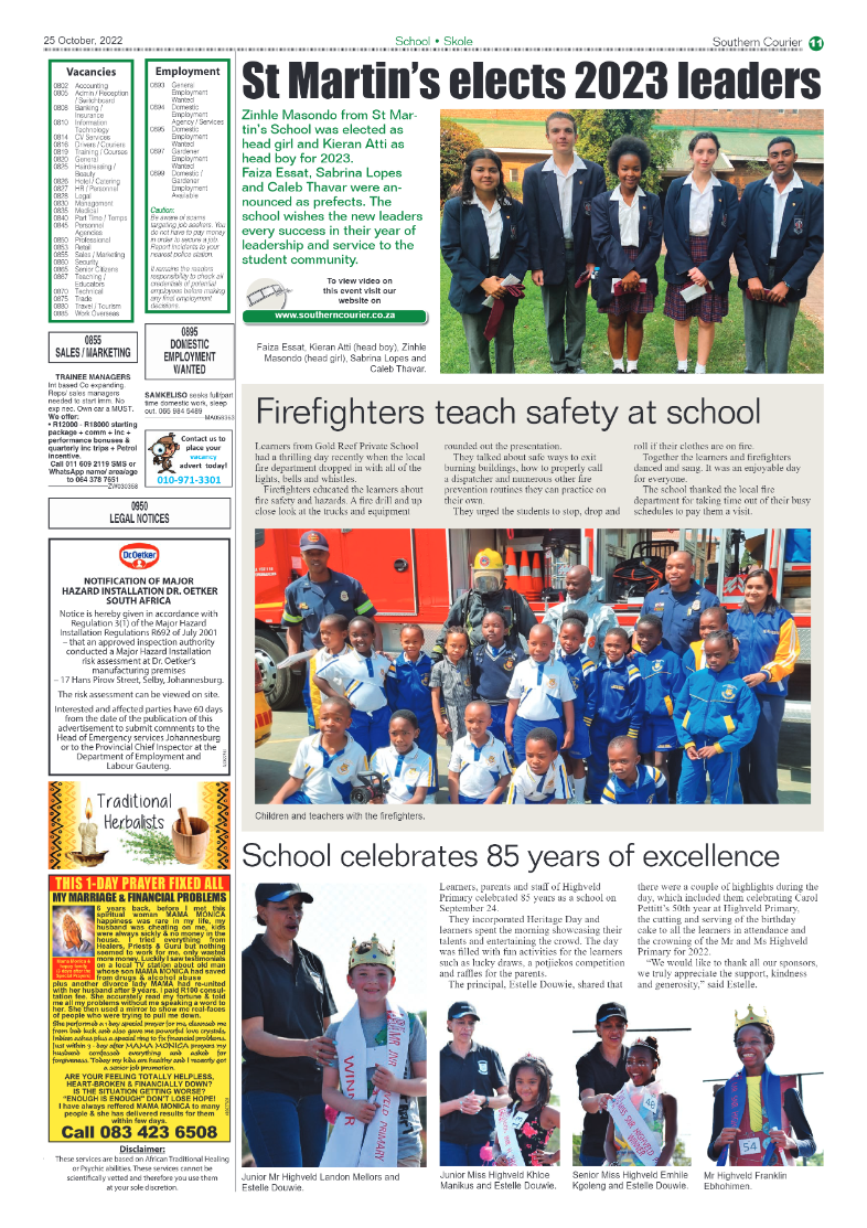 Southern Courier 25 October 2022 page 13