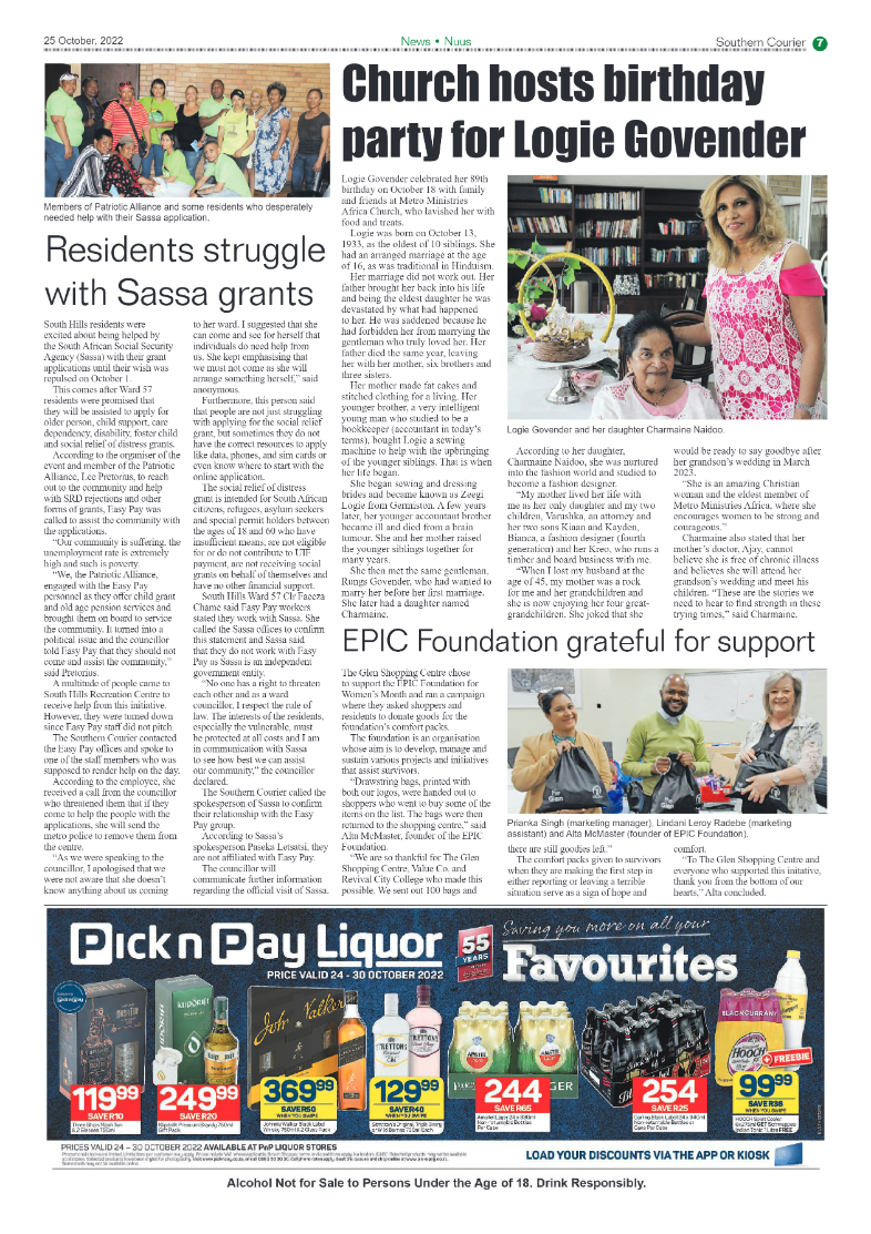 Southern Courier 25 October 2022 page 9