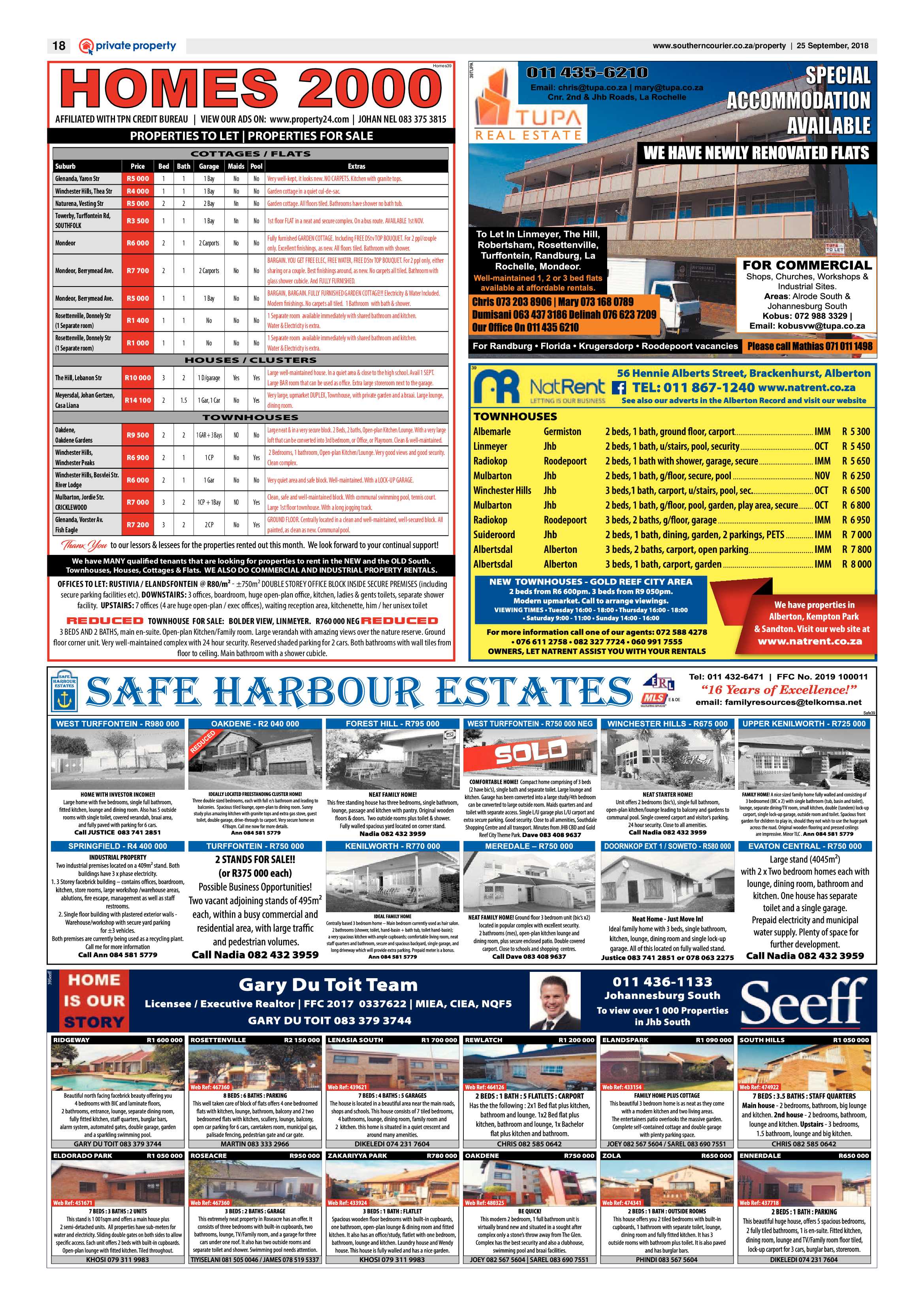 Southern Courier 25 September 2018 page 18