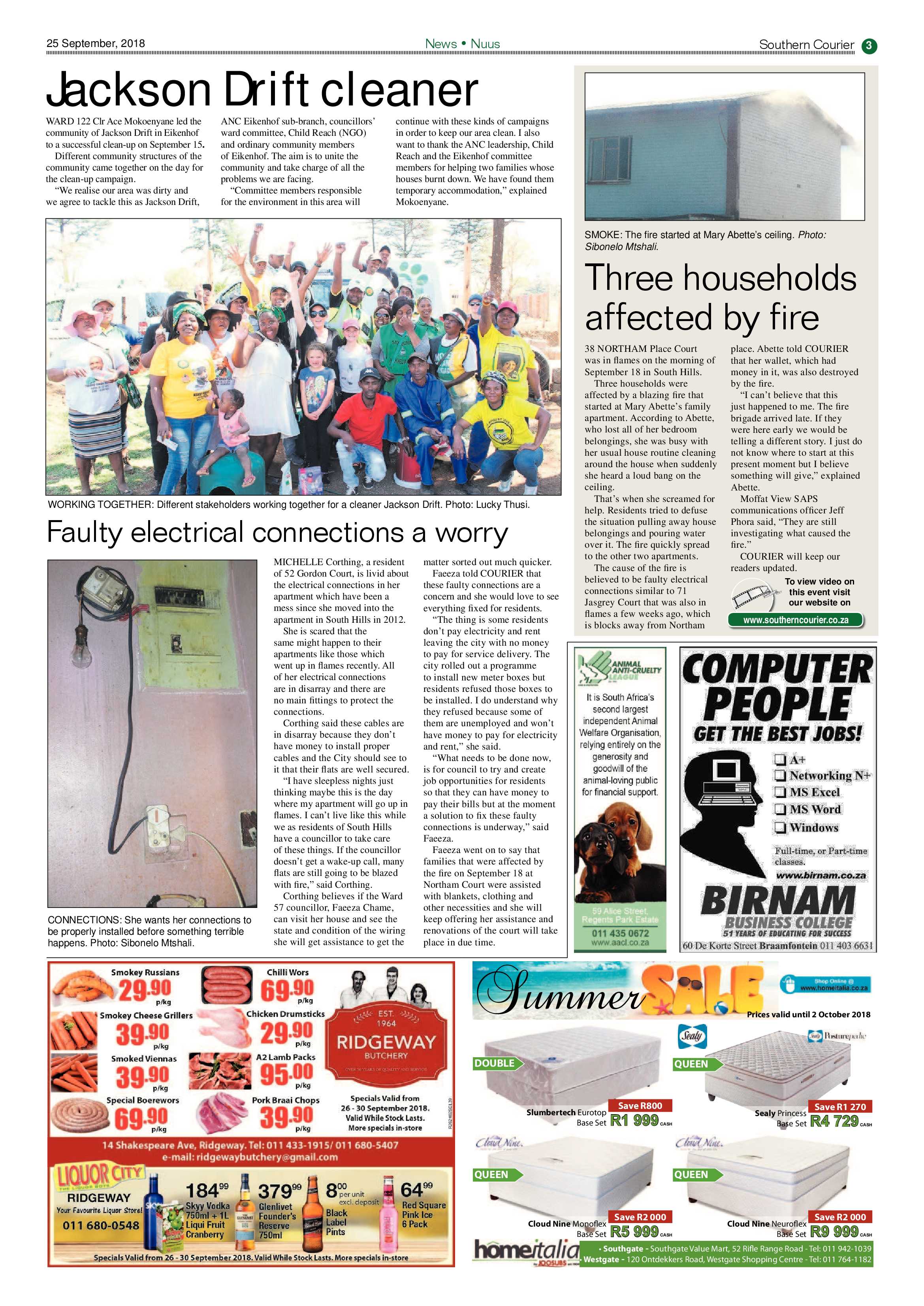 Southern Courier 25 September 2018 page 3